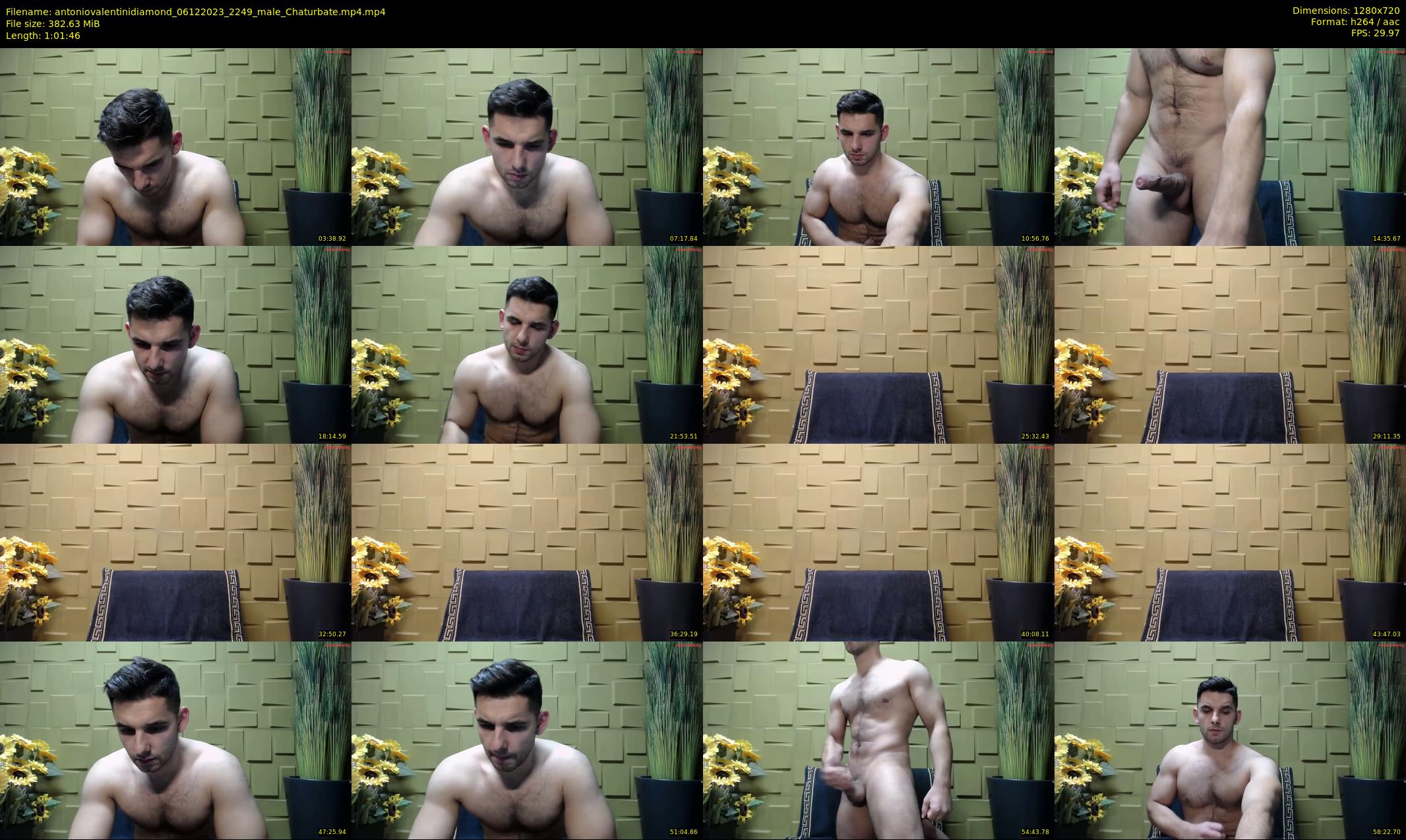 antoniovalentinidiamond — 62 minute Chaturbate male cam show recording, 720p, Dec 6, 2023
