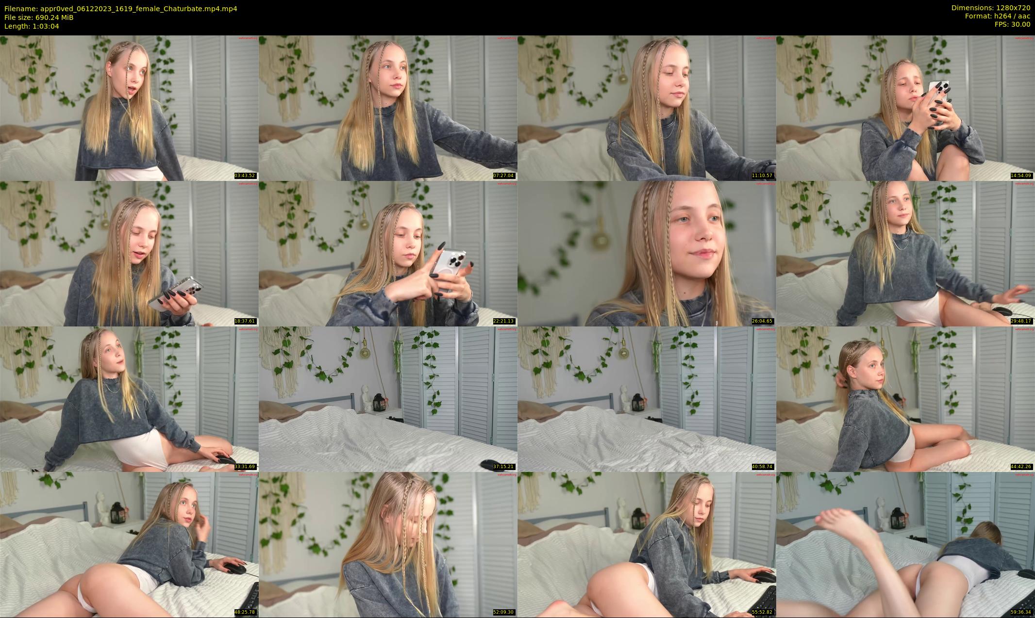 appr0ved — 64 minute Chaturbate female cam show recording, 720p, Dec 6, 2023