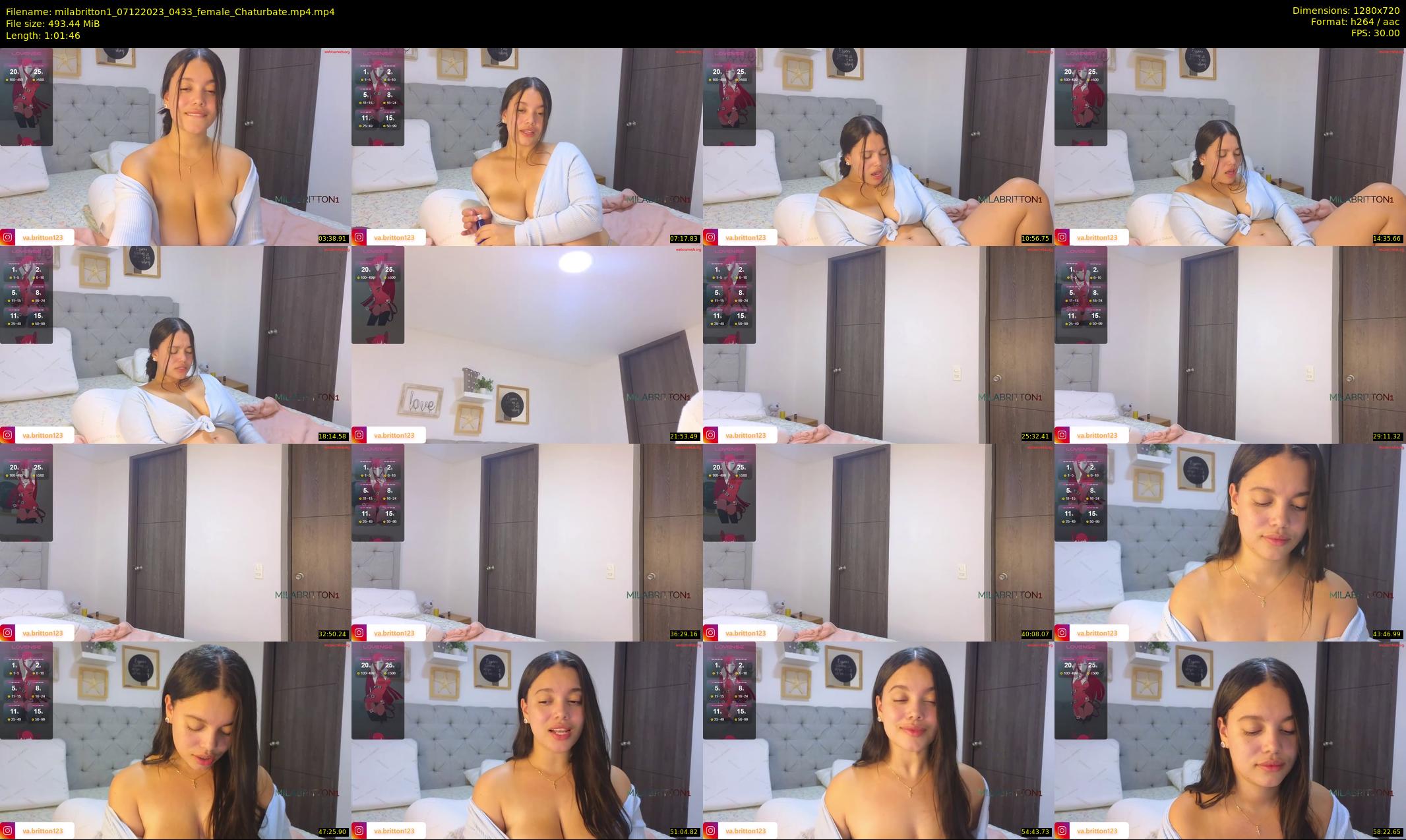 milabritton1 — 62 minute Chaturbate female cam show recording, 720p, Dec 7, 2023