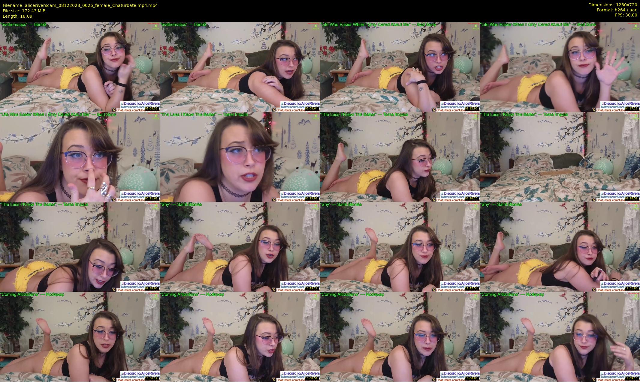 aliceriverscam — 19 minute Chaturbate female cam show recording, 720p, Dec 8, 2023