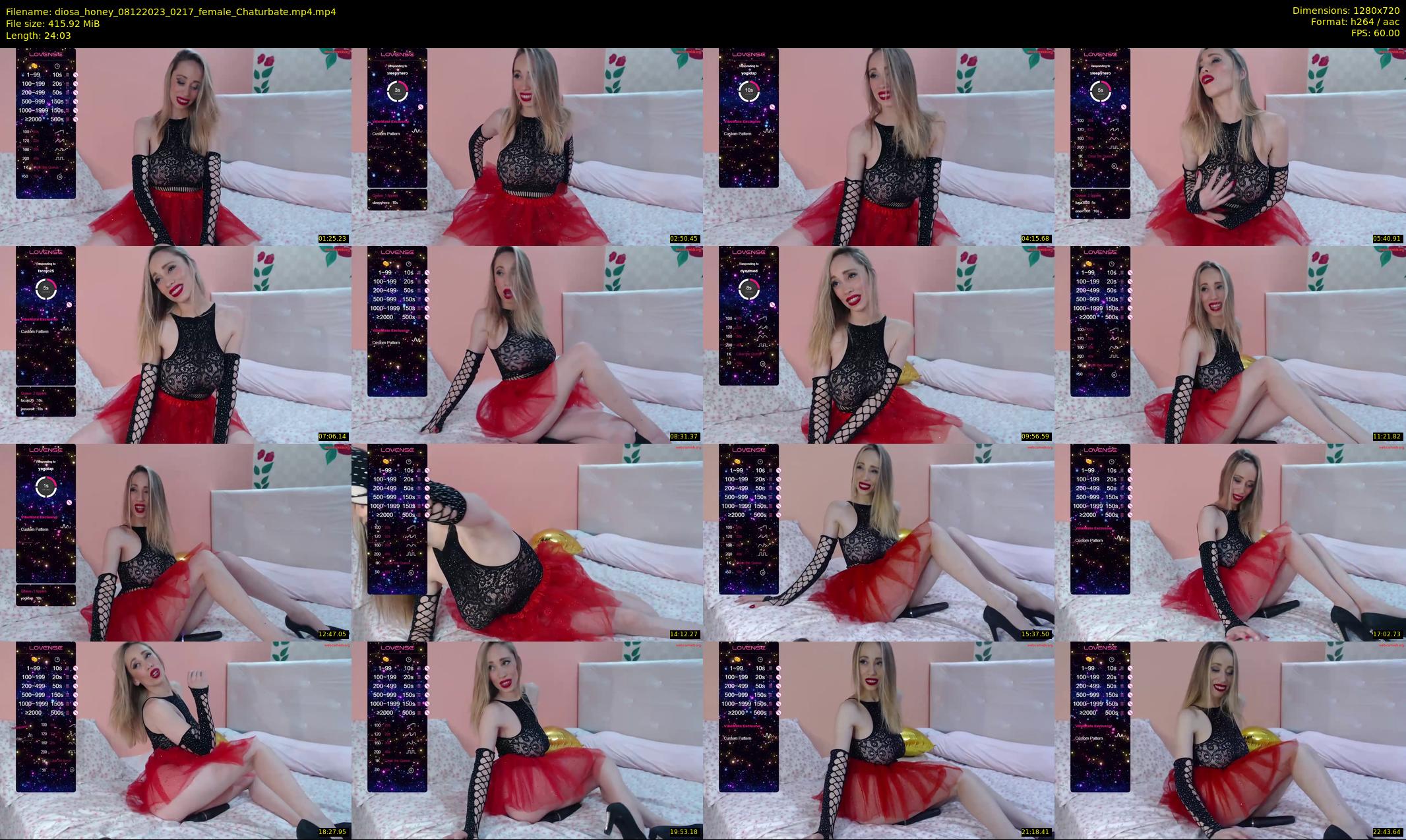 diosa_honey — 25 minute Chaturbate female cam show recording, 720p, Dec 8, 2023