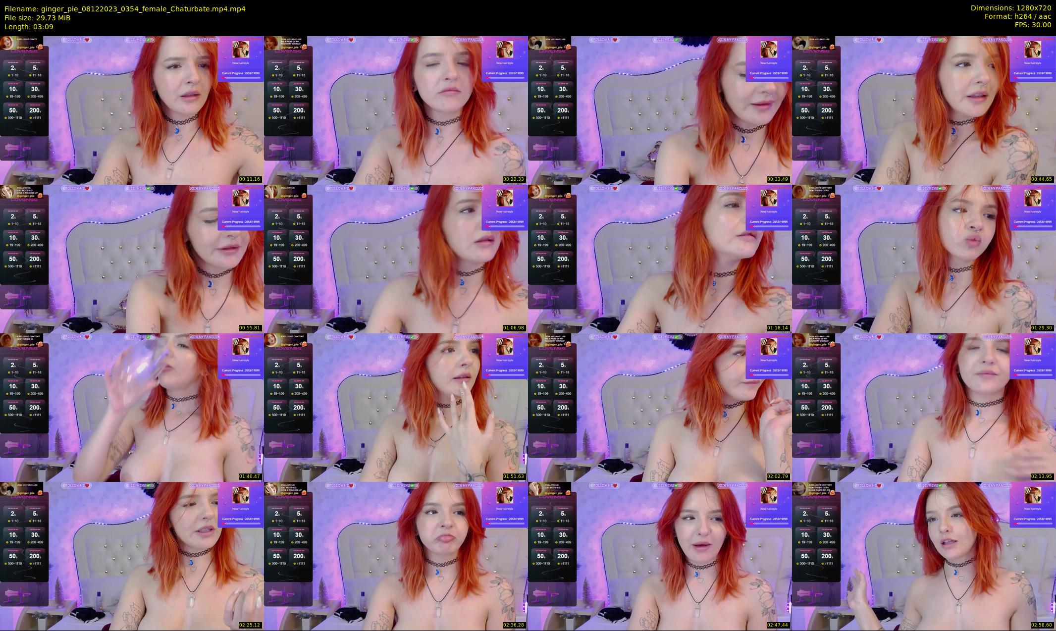 ginger_pie — 4 minute Chaturbate female cam show recording, 720p, Dec 8, 2023