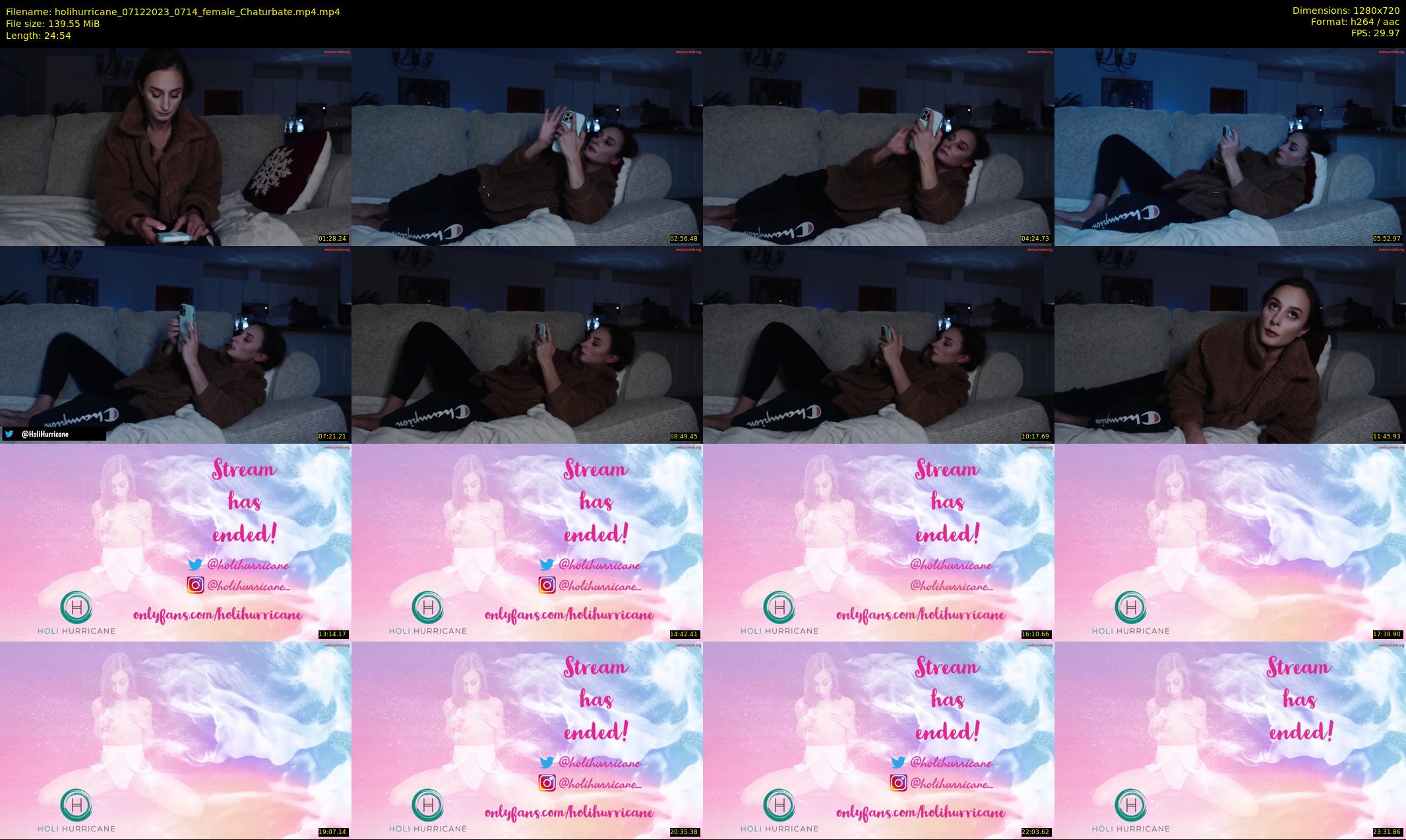holihurricane — 25 minute Chaturbate female cam show recording, 720p, Dec 7, 2023