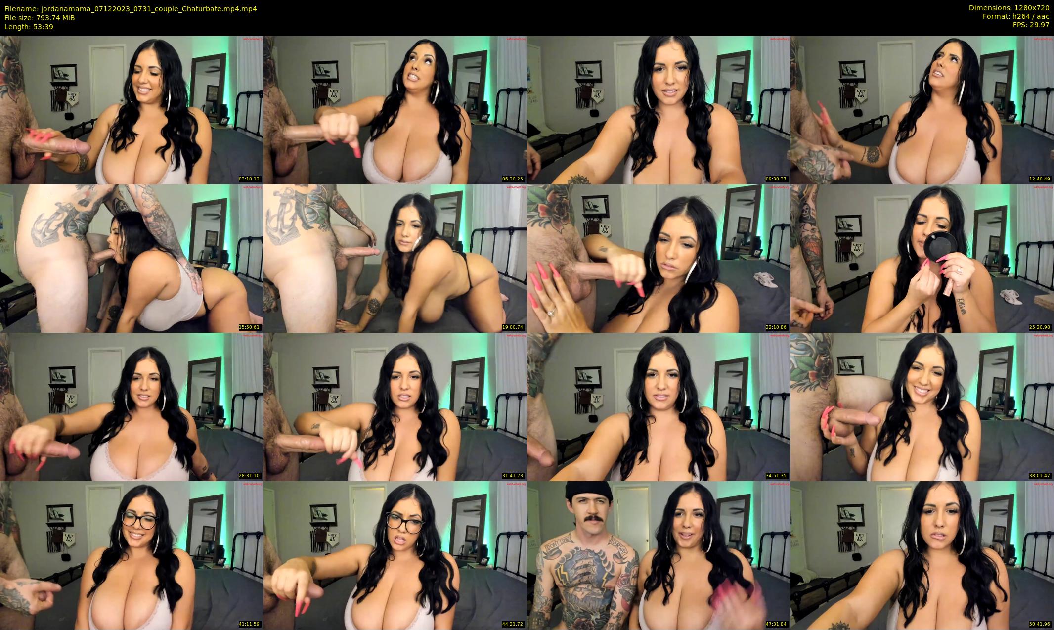 jordanamama — 54 minute Chaturbate couple cam show recording, 720p, Dec 7, 2023
