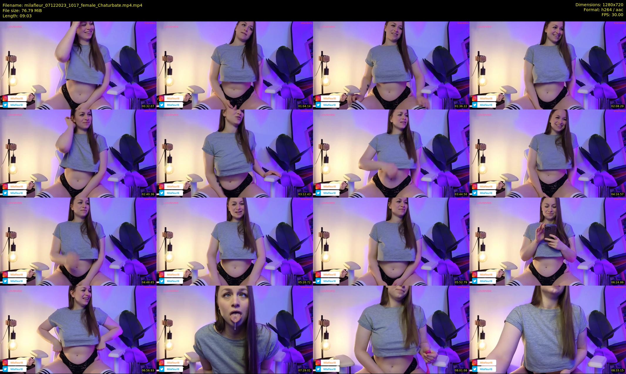 milafleur — 10 minute Chaturbate female cam show recording, 720p, Dec 7, 2023