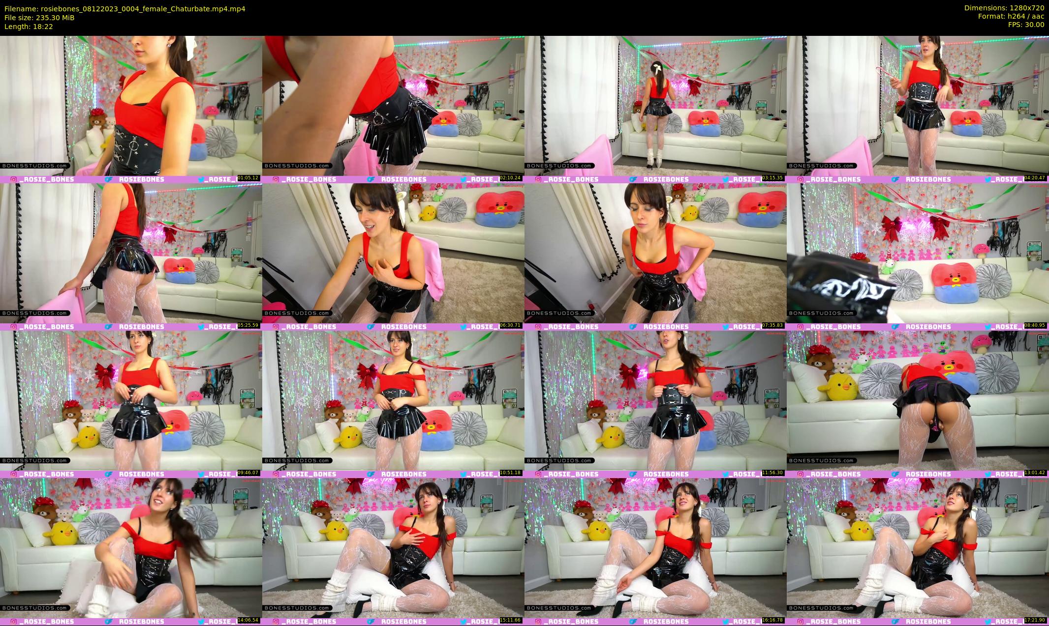 rosiebones — 19 minute Chaturbate female cam show recording, 720p, Dec 8, 2023