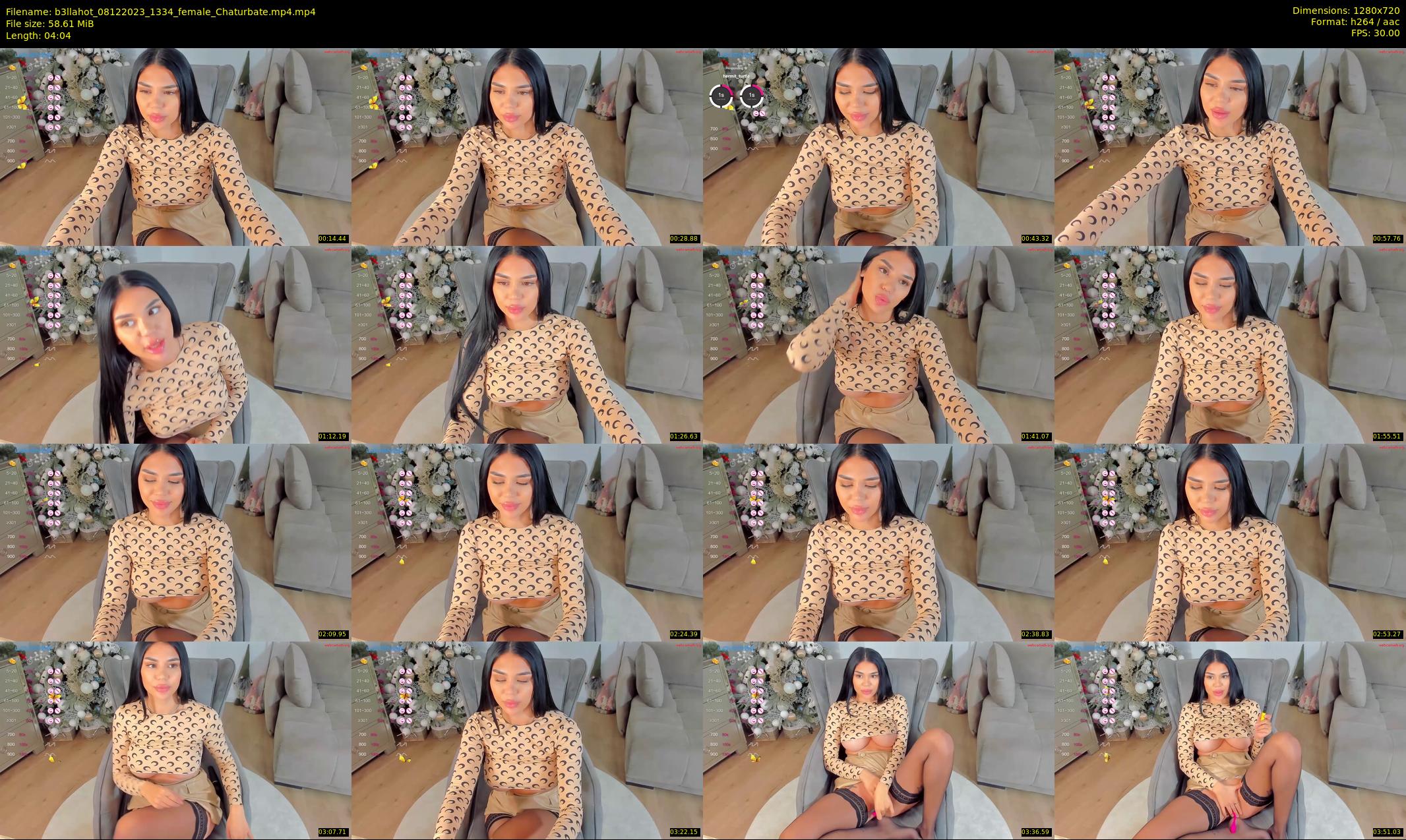 b3llahot — 5 minute Chaturbate female cam show recording, 720p, Dec 8, 2023