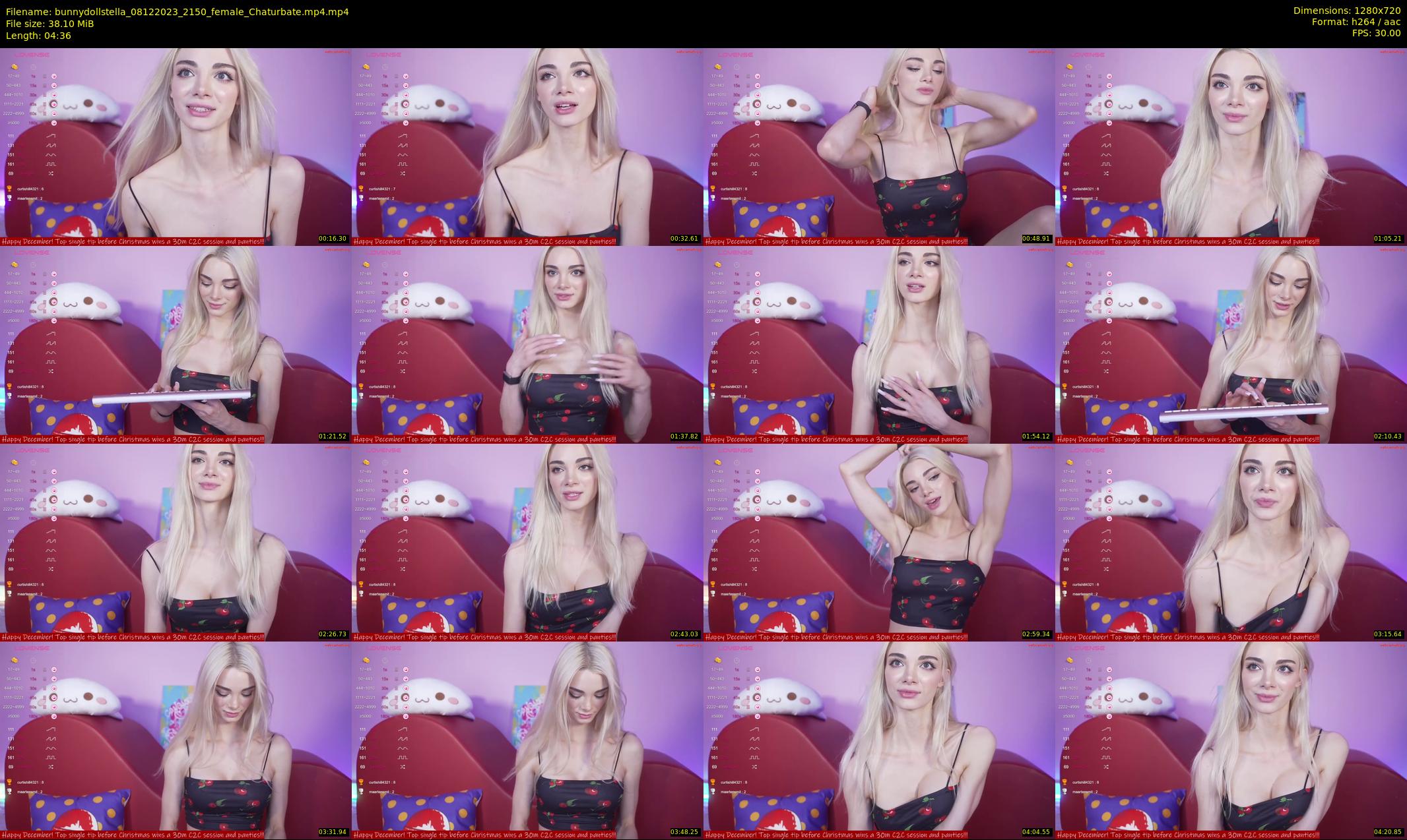bunnydollstella — 5 minute Chaturbate female cam show recording, 720p, Dec 8, 2023