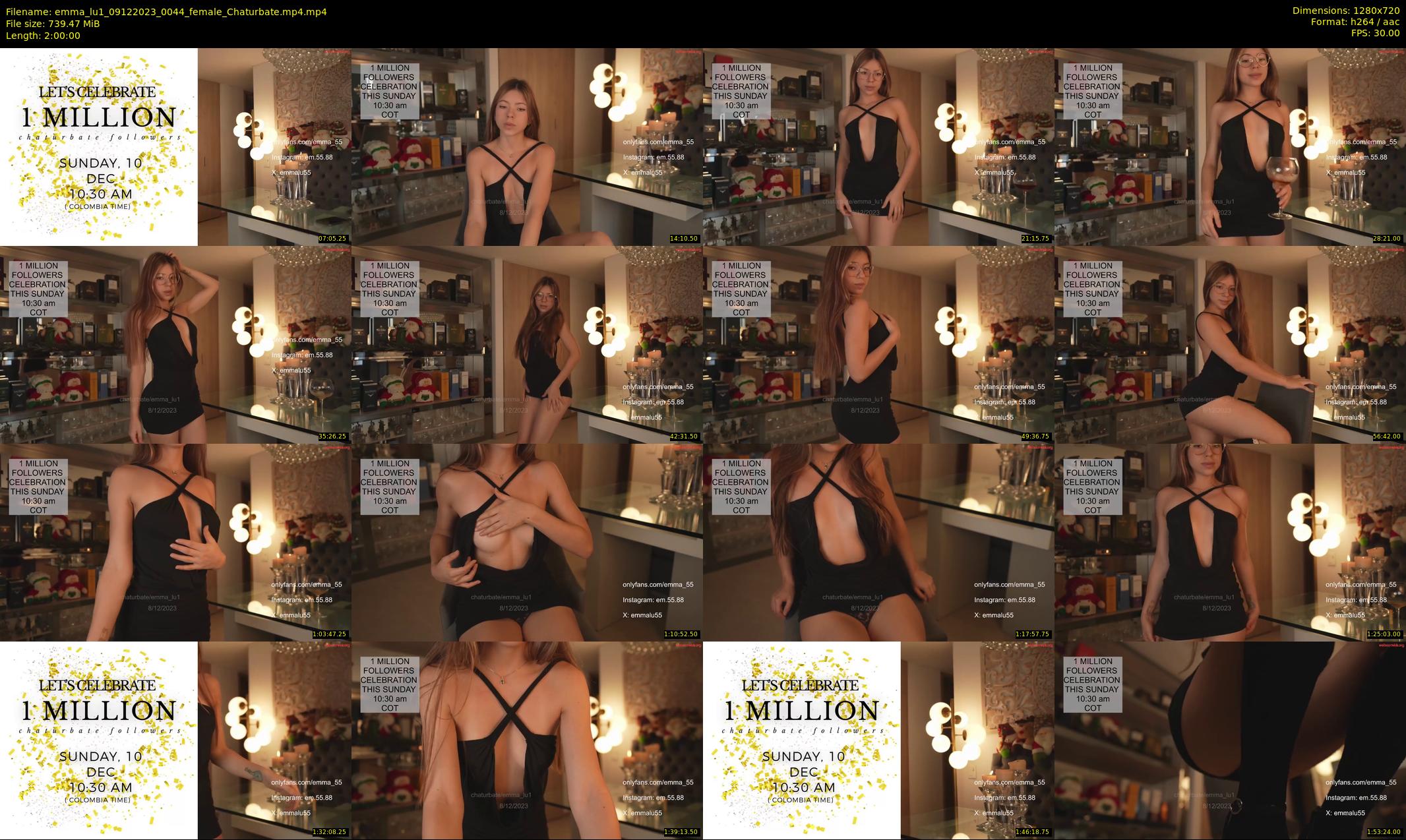 emma_lu1 — 120 minute Chaturbate female cam show recording, 720p, Dec 9, 2023