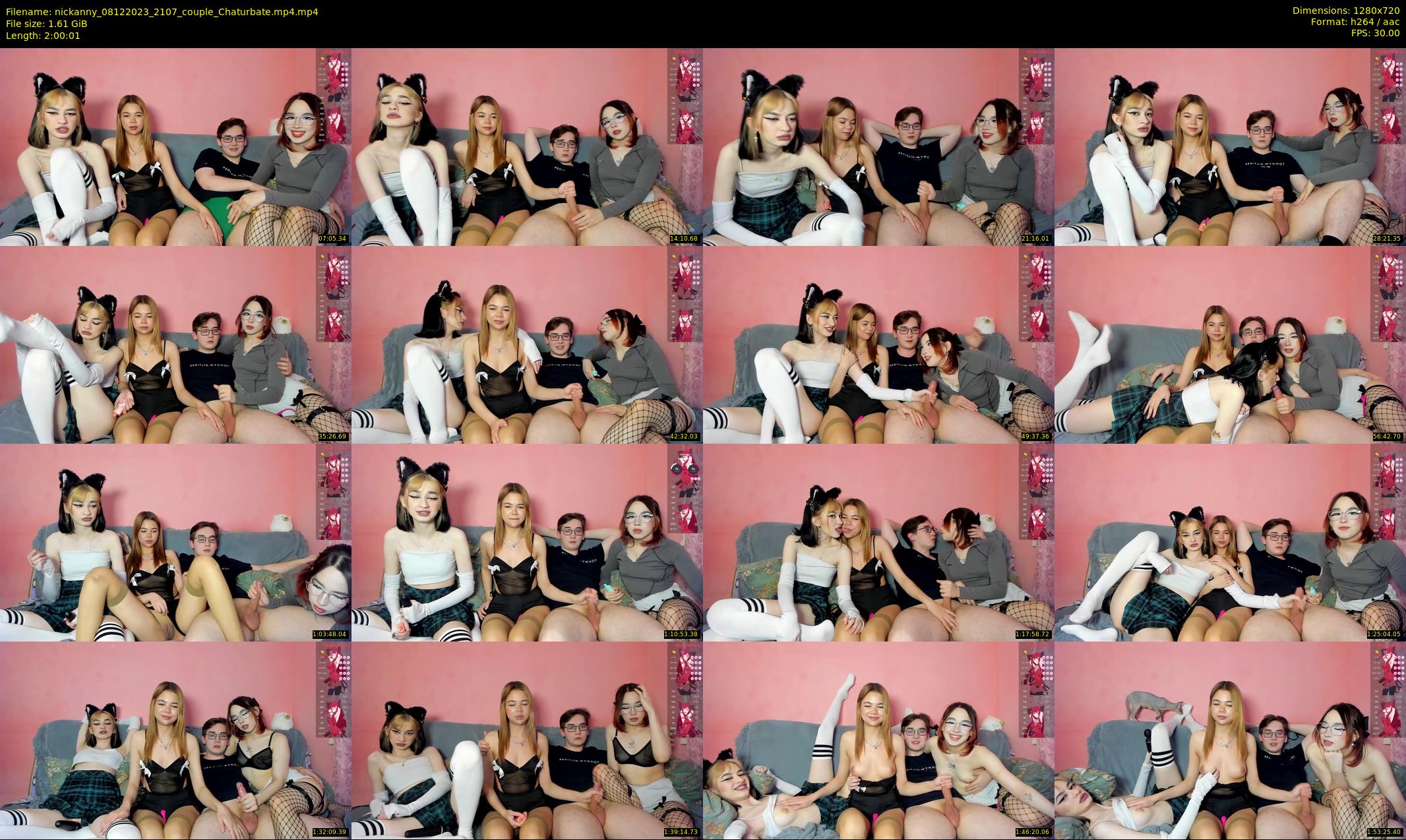 nickanny — 121 minute Chaturbate couple cam show recording, 720p, Dec 8, 2023