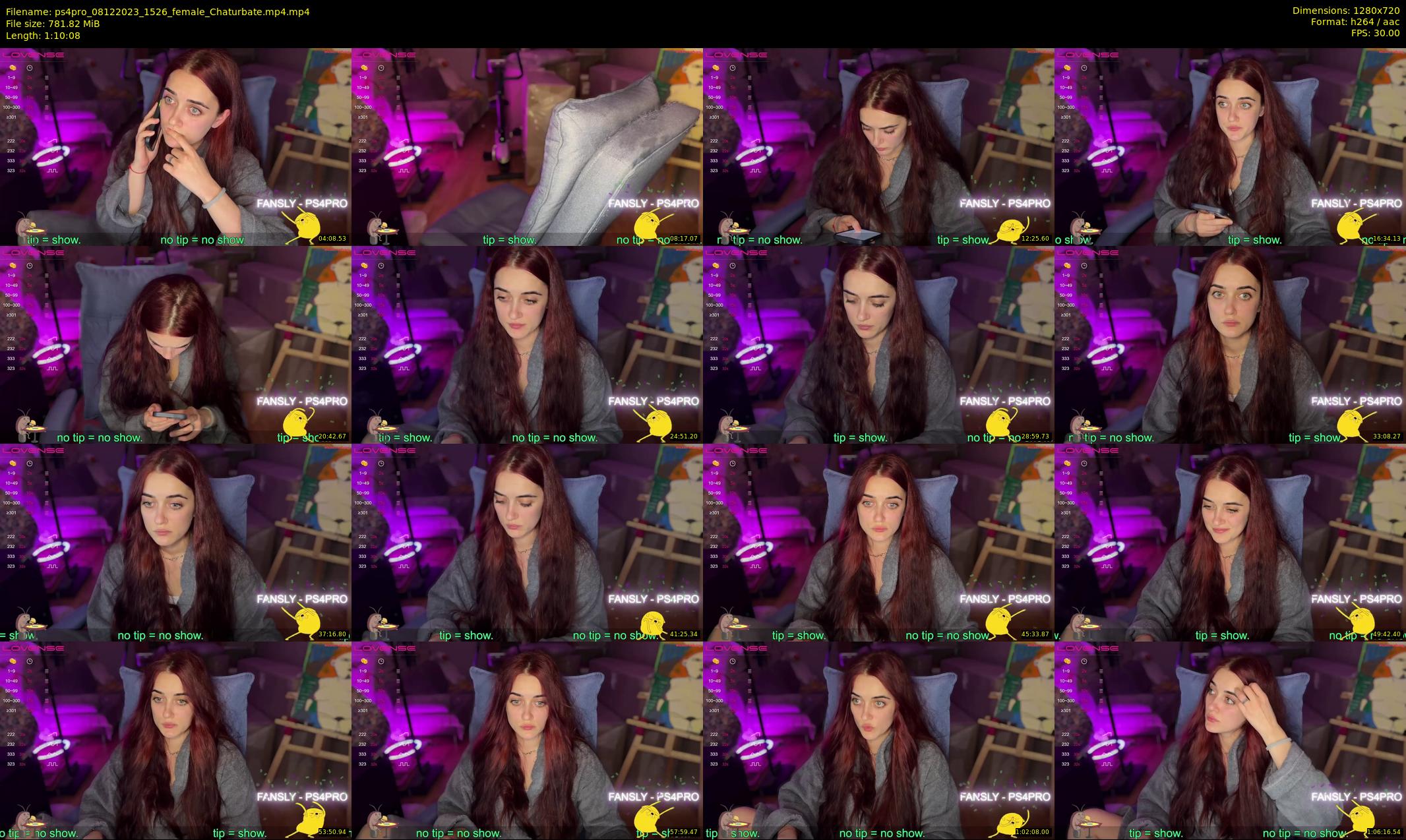 ps4pro — 71 minute Chaturbate female cam show recording, 720p, Dec 8, 2023