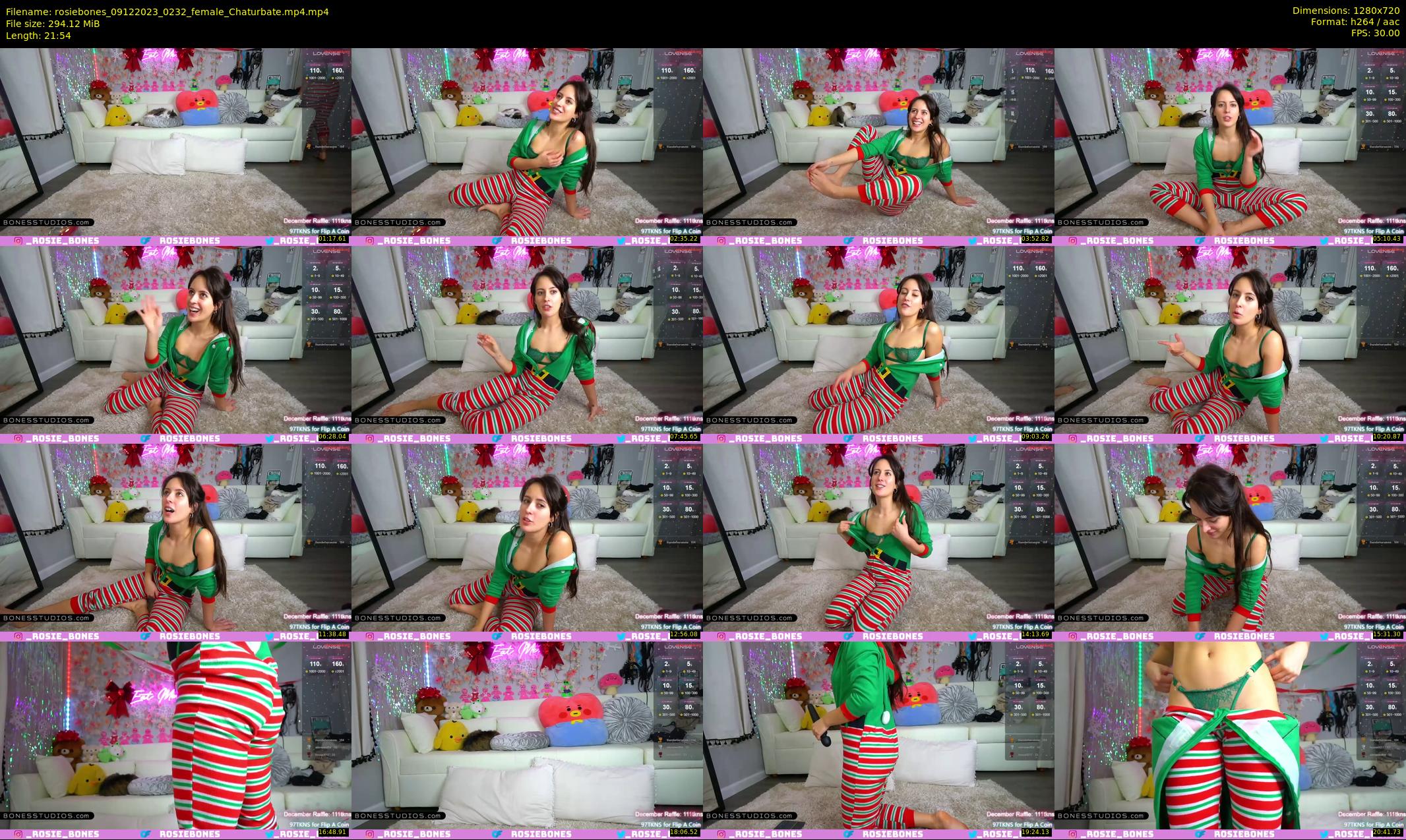 rosiebones — 22 minute Chaturbate female cam show recording, 720p, Dec 9, 2023