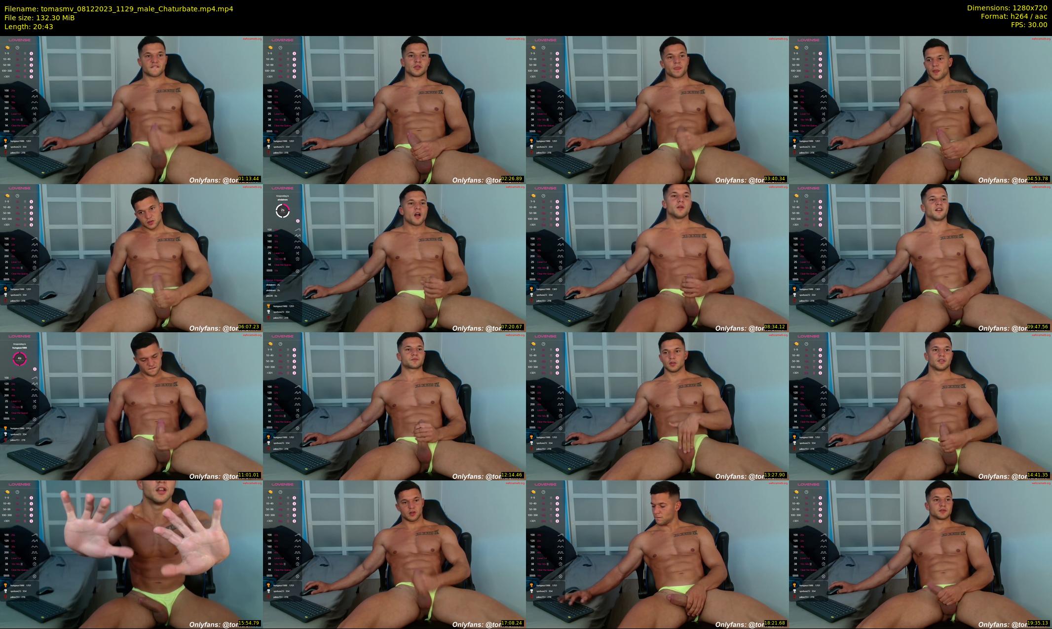 tomasmv — 21 minute Chaturbate male cam show recording, 720p, Dec 8, 2023
