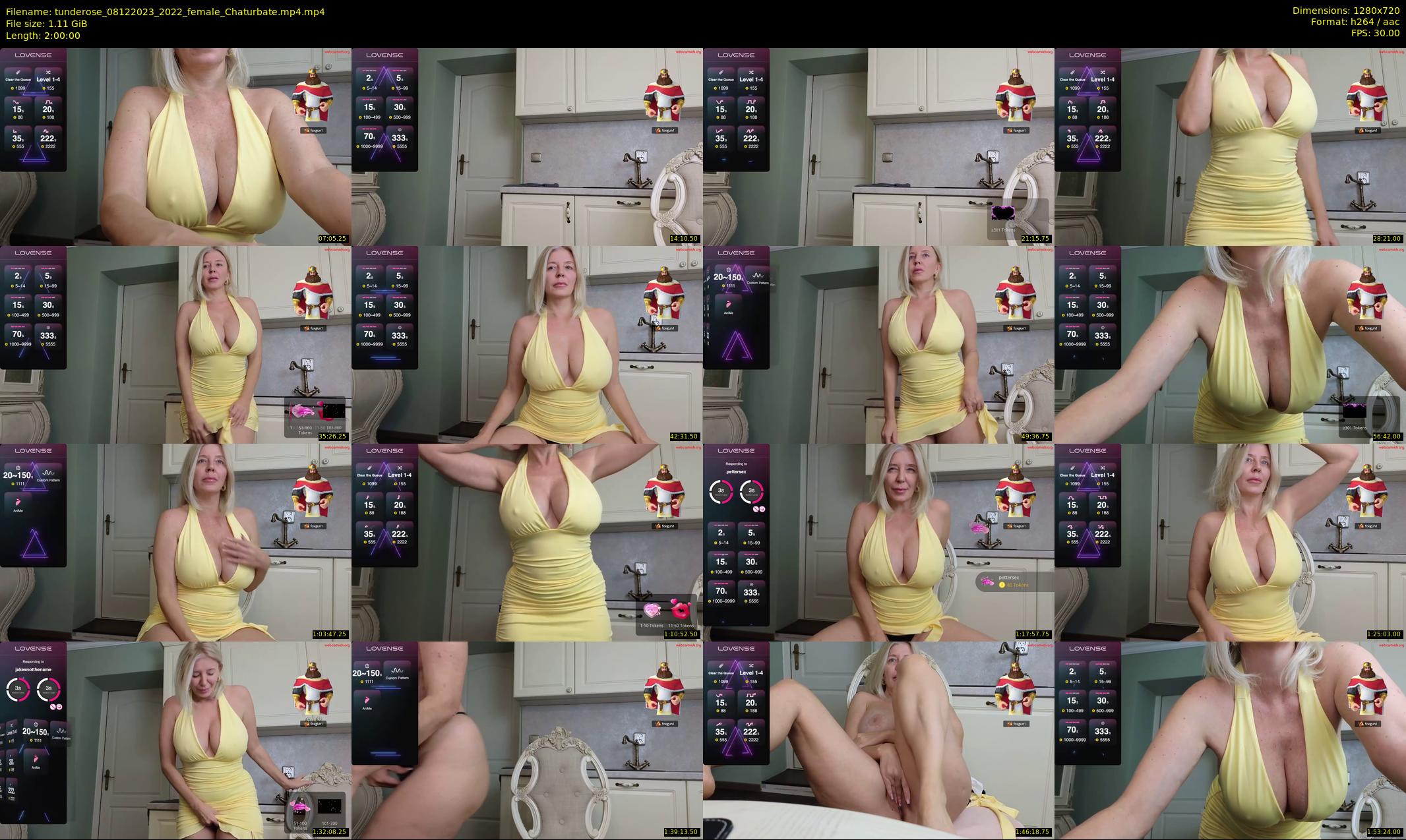 tunderose — 120 minute Chaturbate female cam show recording, 720p, Dec 8, 2023