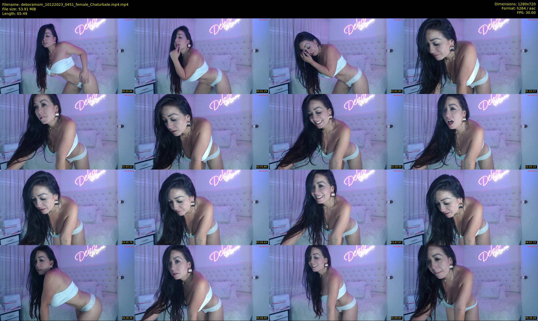 deboramom — 6 minute Chaturbate female cam show recording, 720p, Dec 10, 2023