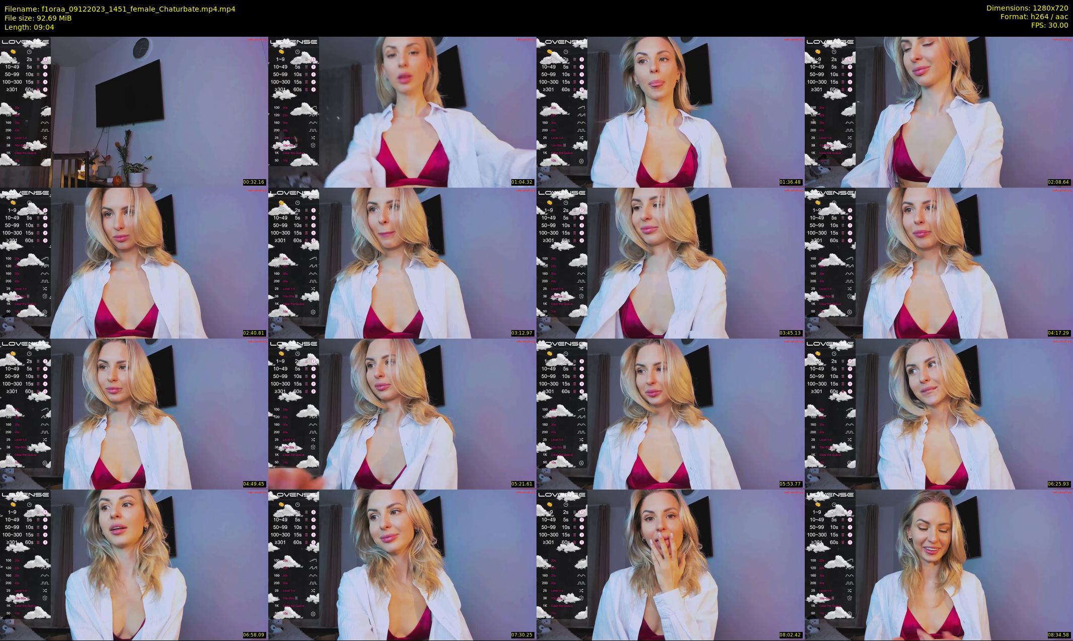 f1oraa — 10 minute Chaturbate female cam show recording, 720p, Dec 9, 2023