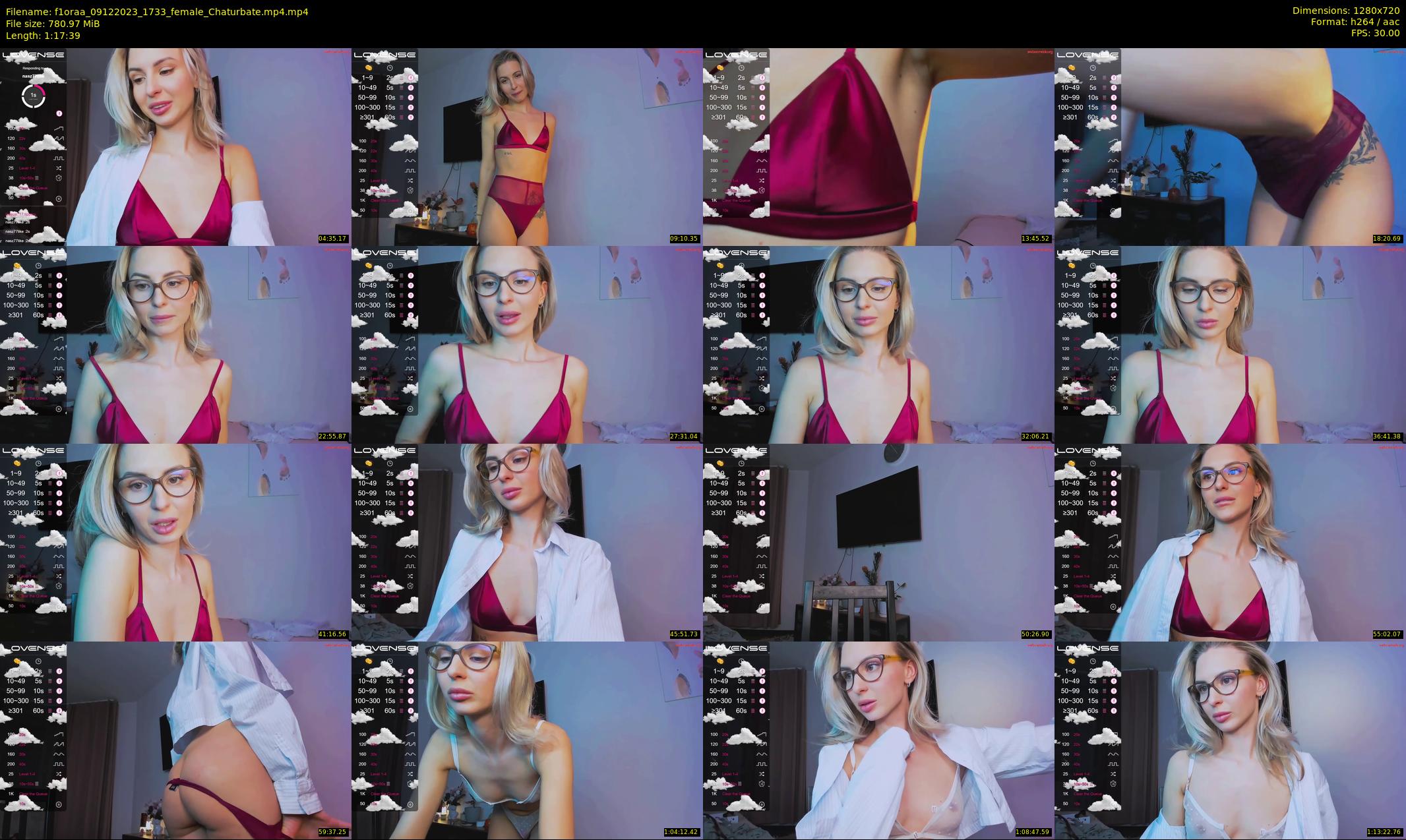 f1oraa — 78 minute Chaturbate female cam show recording, 720p, Dec 9, 2023
