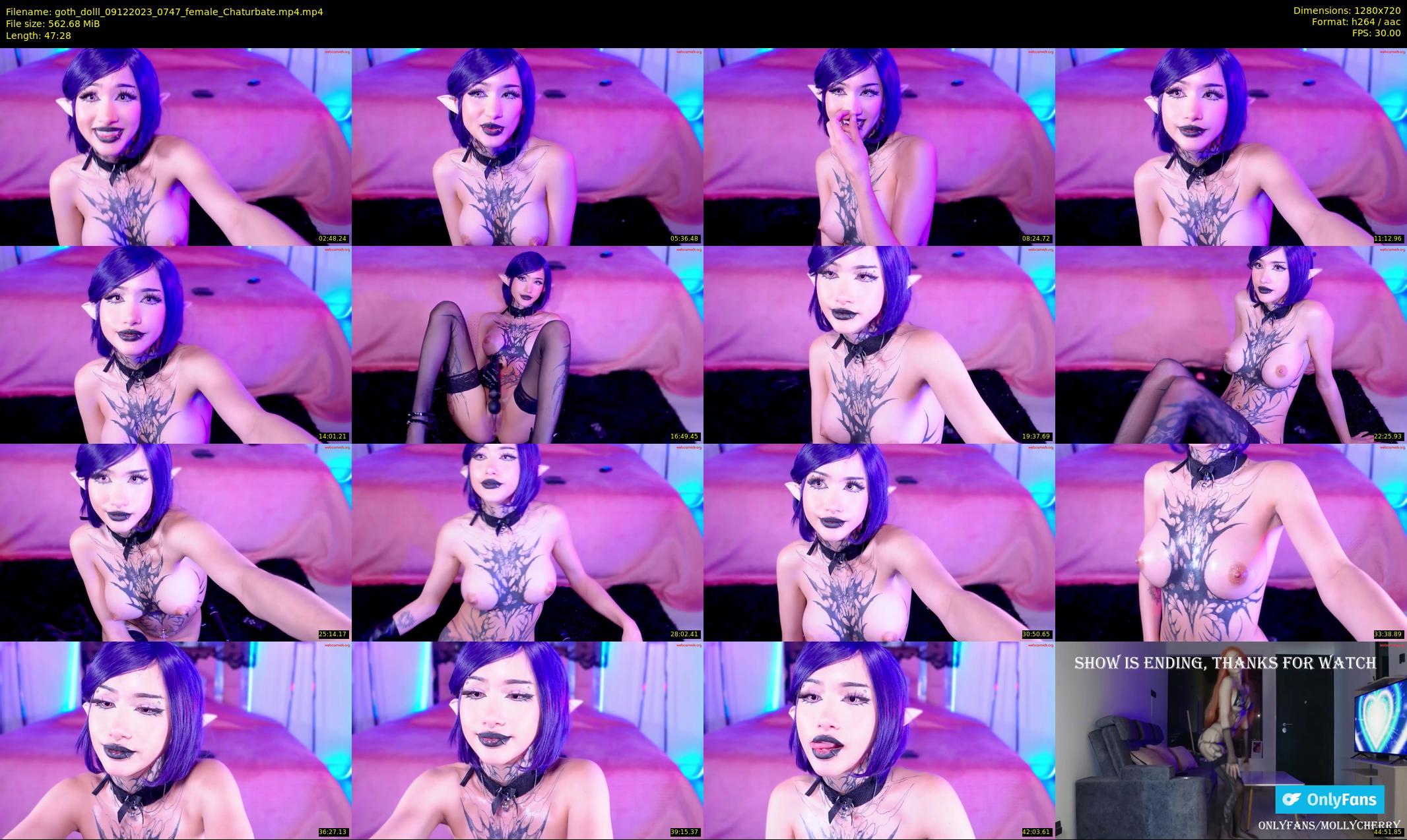 goth_dolll — 48 minute Chaturbate female cam show recording, 720p, Dec 9, 2023