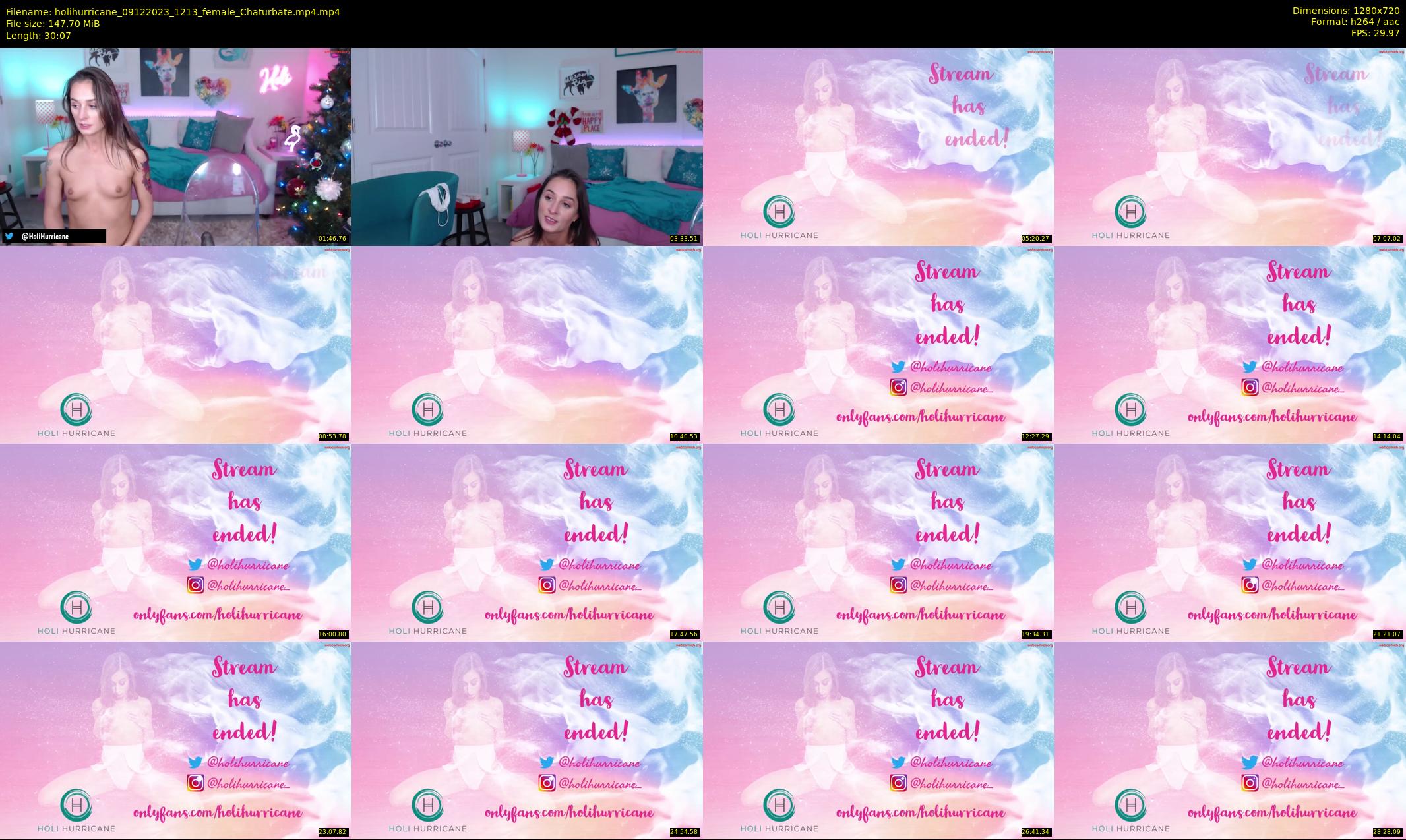 holihurricane — 31 minute Chaturbate female cam show recording, 720p, Dec 9, 2023