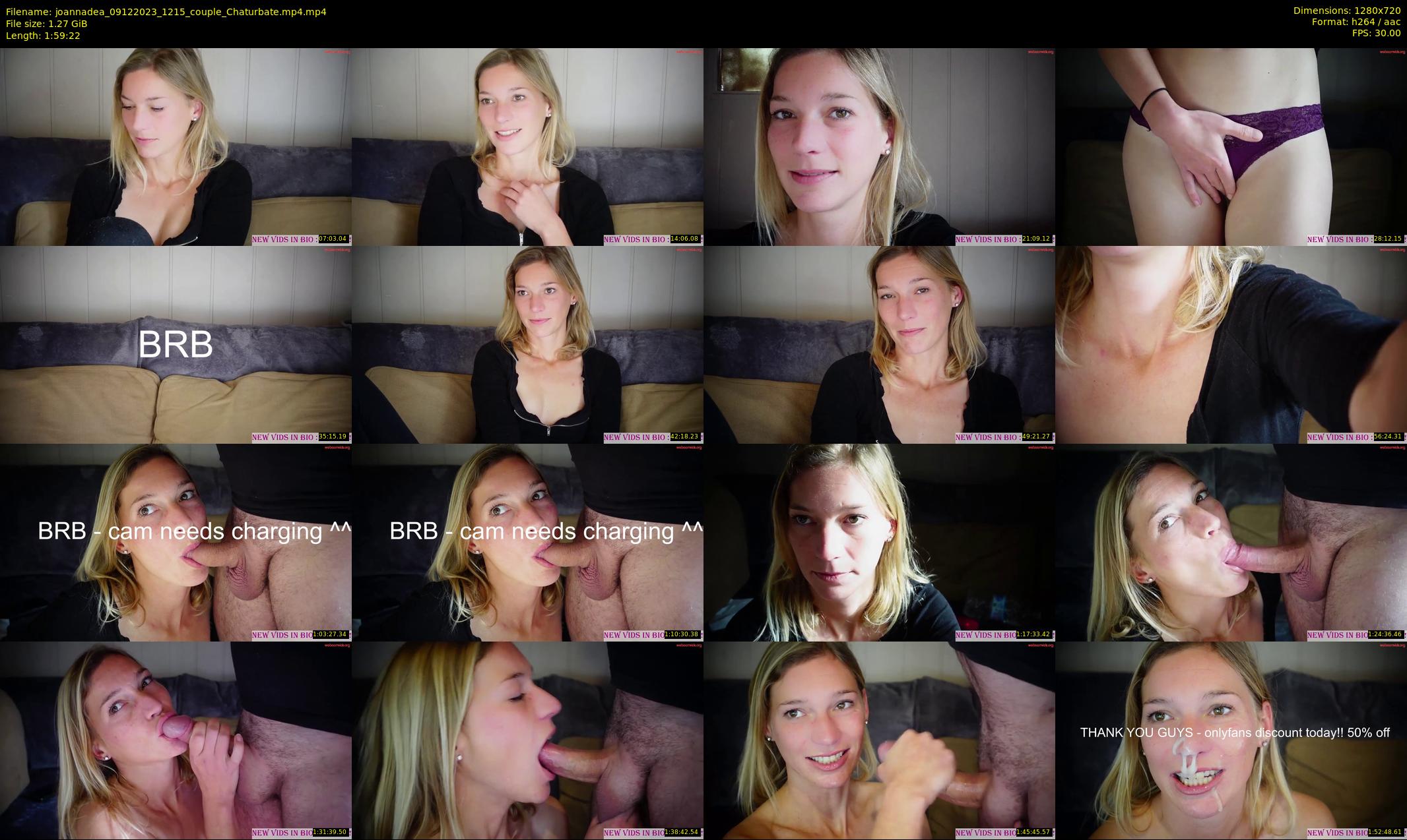 joannadea — 120 minute Chaturbate female cam show recording, 720p, Dec 9, 2023