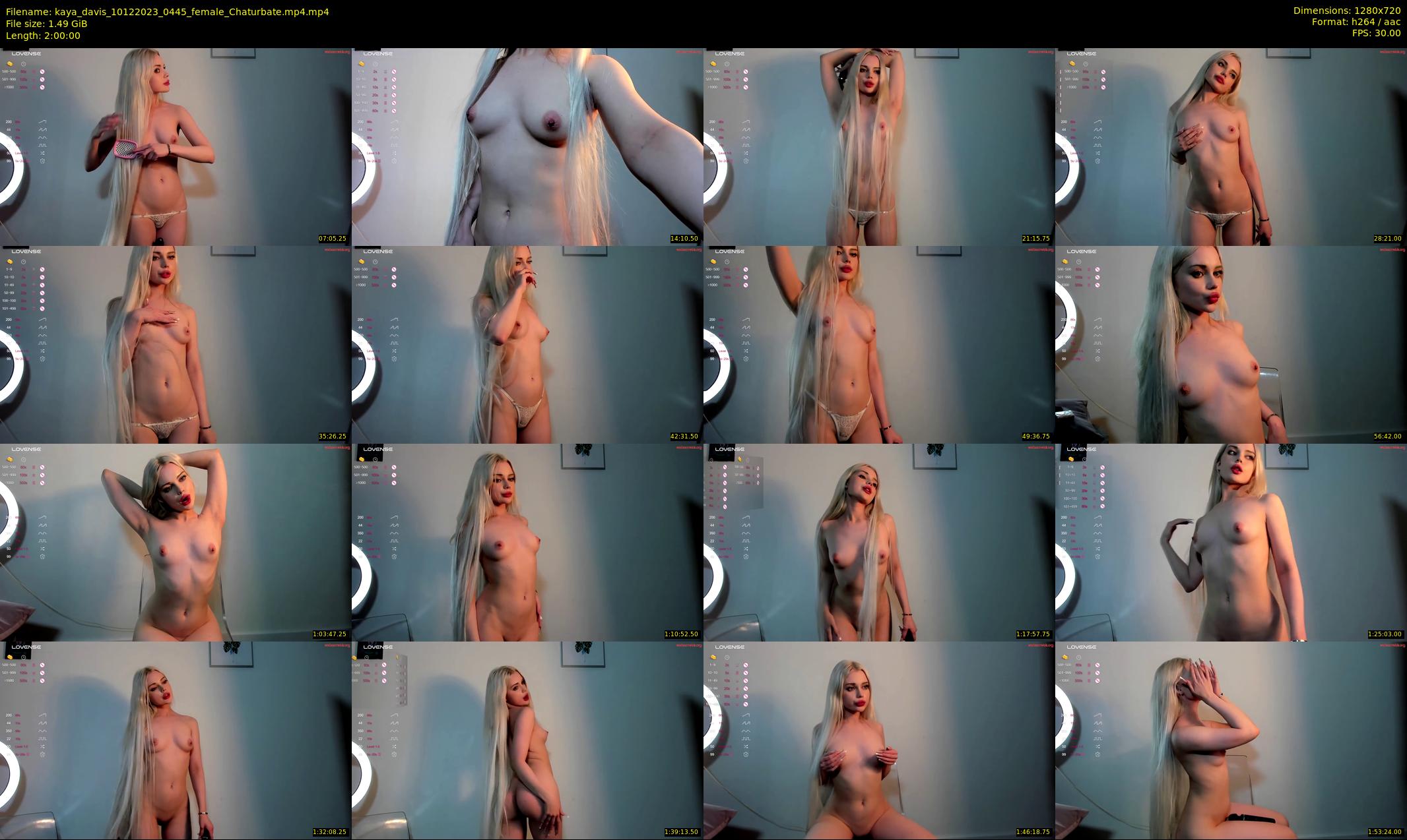 kaya_davis — 120 minute Chaturbate female cam show recording, 720p, Dec 10, 2023