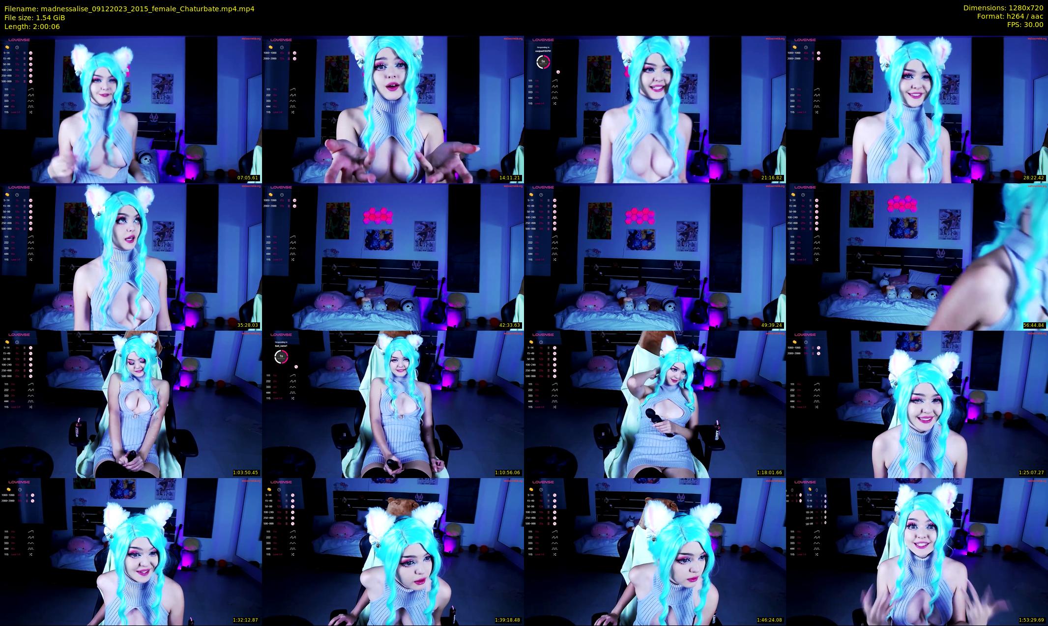 madnessalise — 121 minute Chaturbate female cam show recording, 720p, Dec 9, 2023