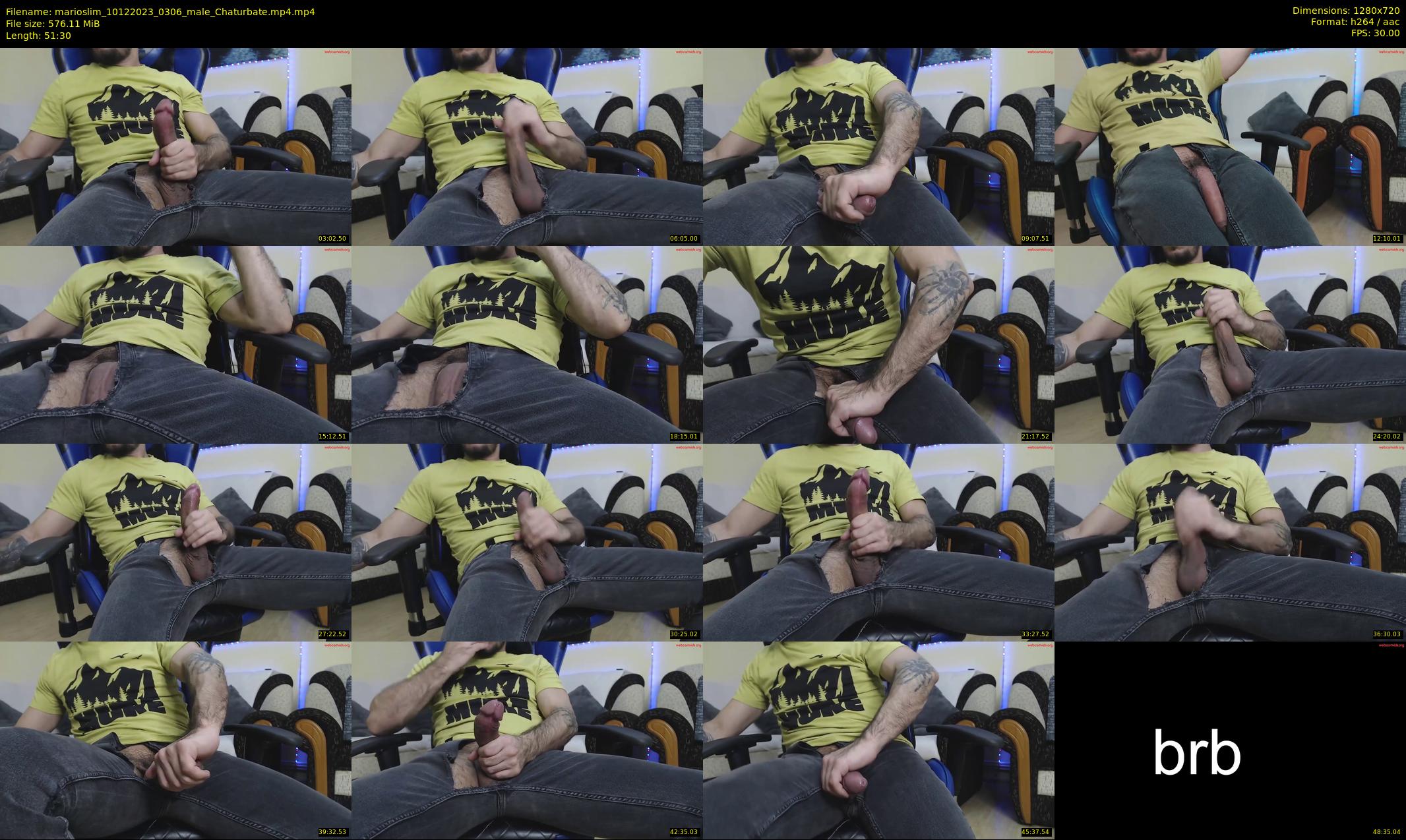 marioslim — 52 minute Chaturbate male cam show recording, 720p, Dec 10, 2023