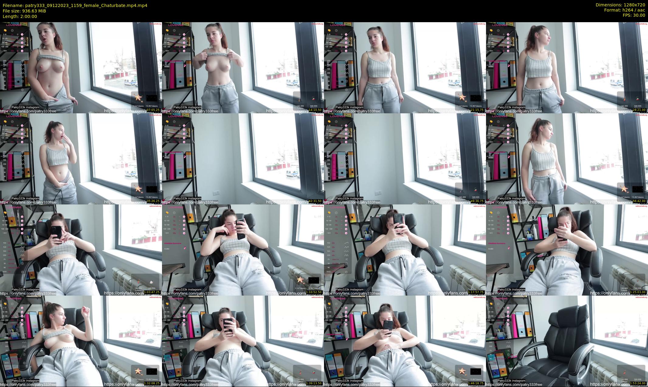 patry333 — 120 minute Chaturbate female cam show recording, 720p, Dec 9, 2023
