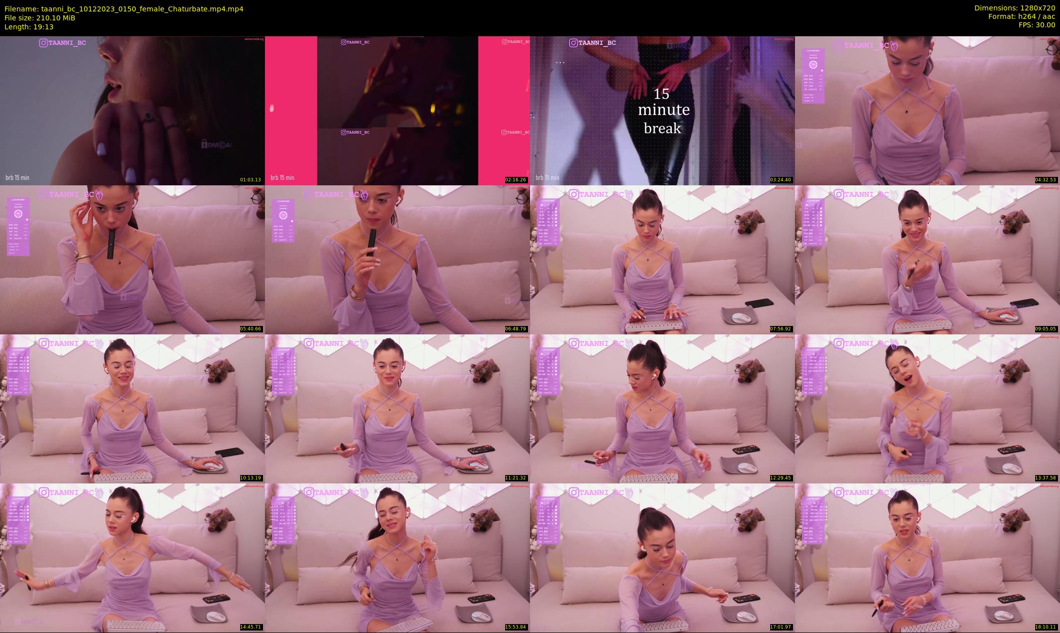 taanni_bc — 20 minute Chaturbate female cam show recording, 720p, Dec 10, 2023