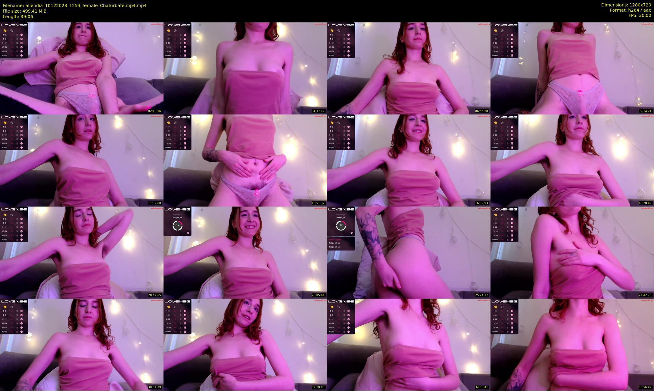allendia — 40 minute Chaturbate female cam show recording, 720p, Dec 10, 2023