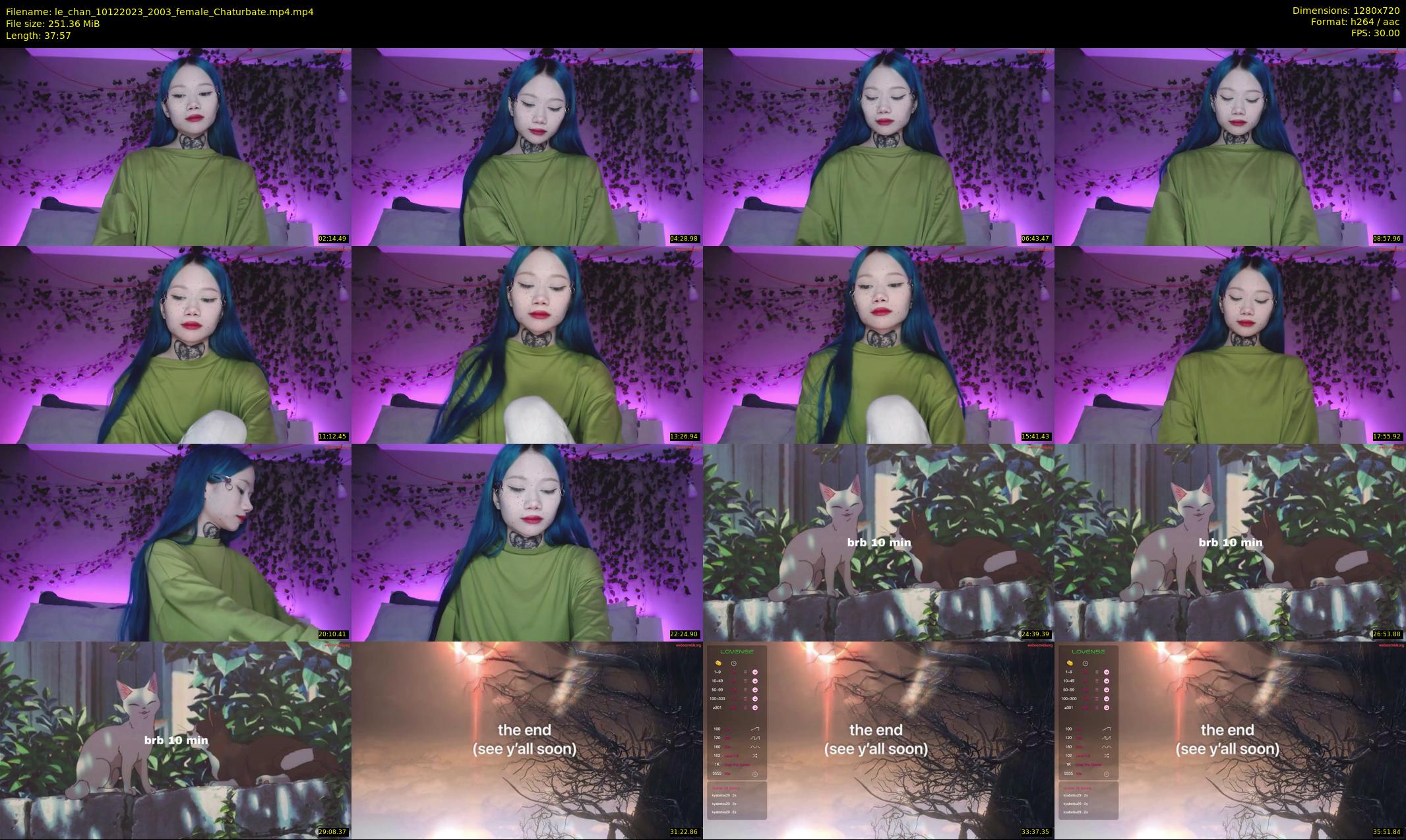 le_chan — 38 minute Chaturbate female cam show recording, 720p, Dec 10, 2023