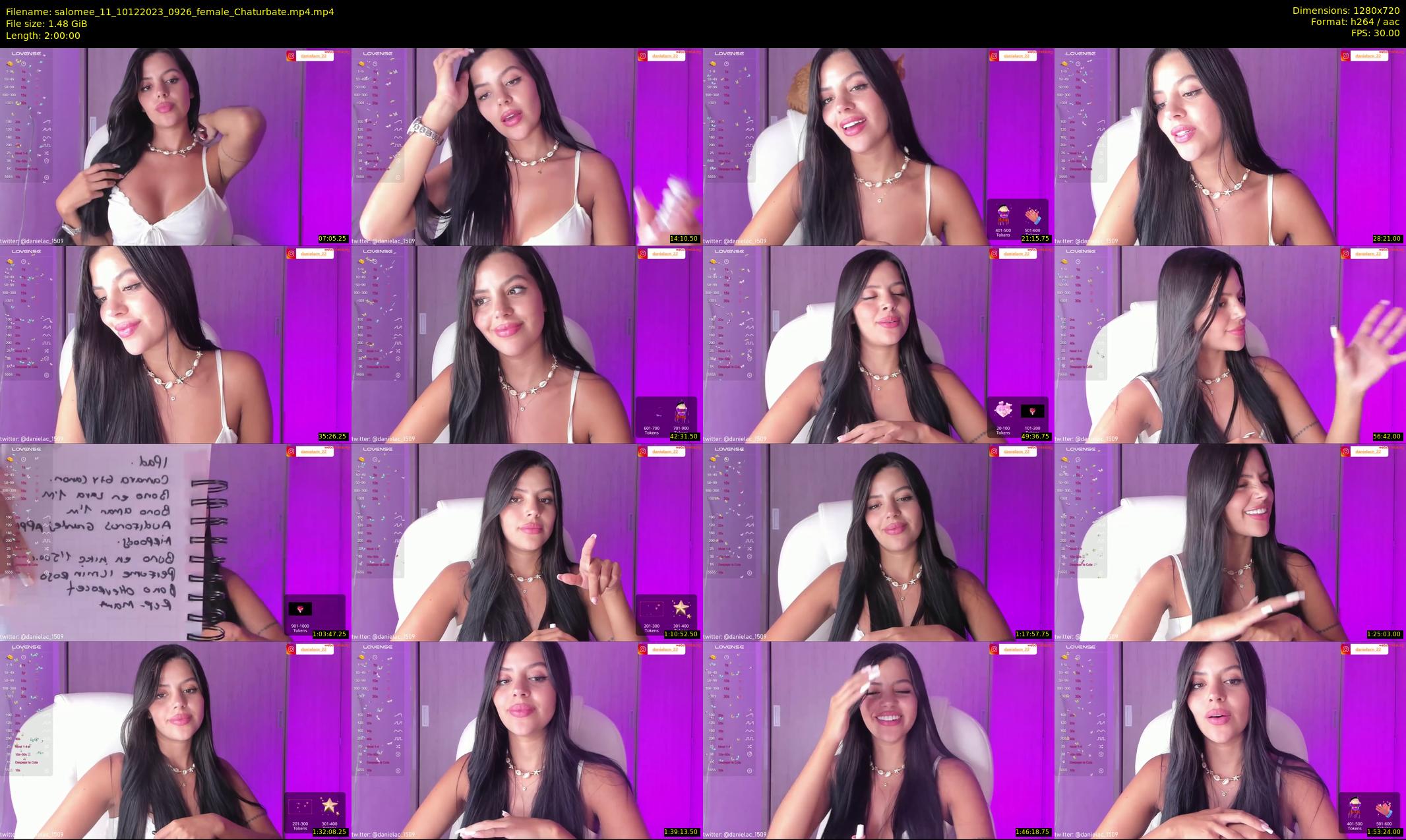 salomee_11 — 120 minute Chaturbate female cam show recording, 720p, Dec 10, 2023