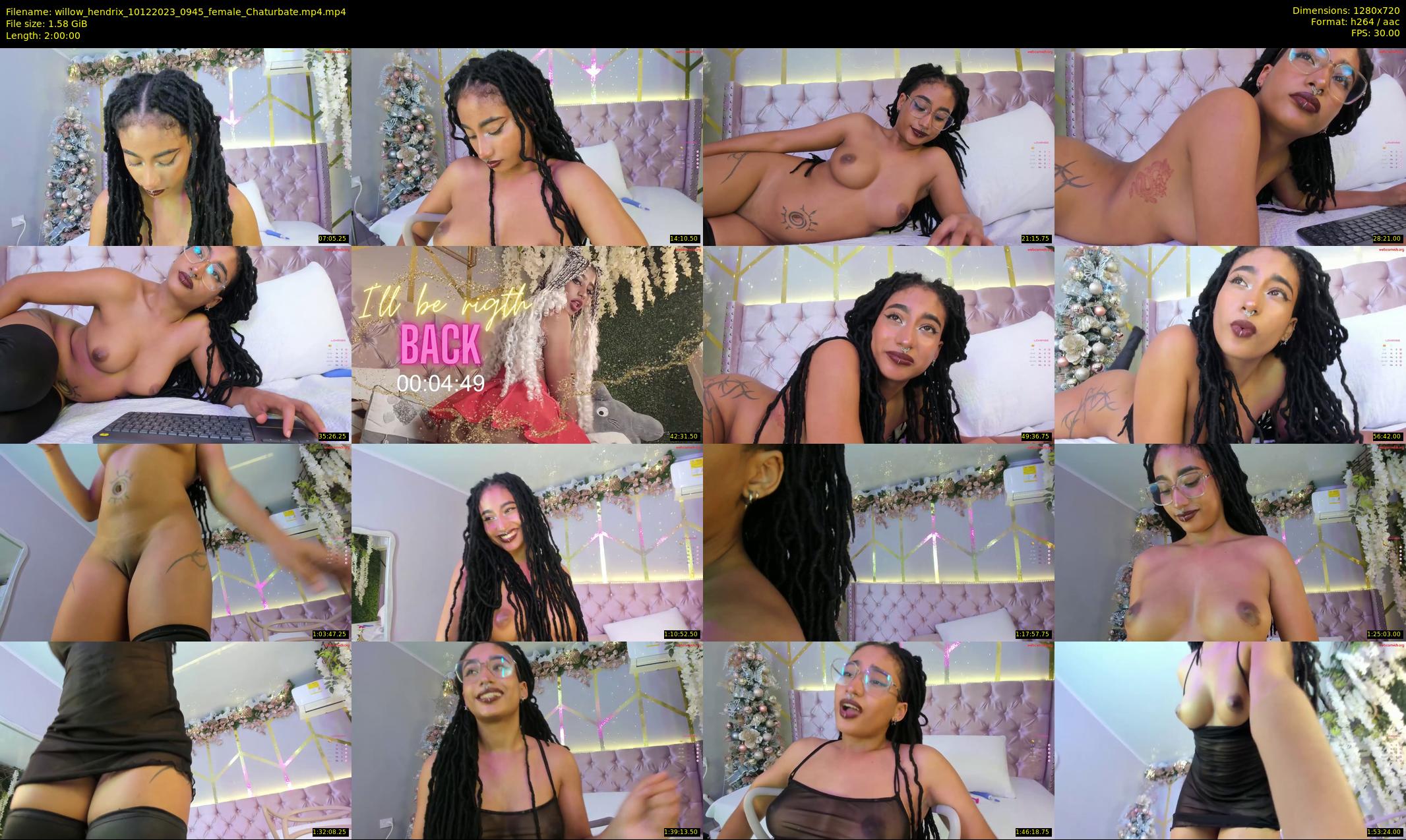 willow_hendrix — 120 minute Chaturbate female cam show recording, 720p, Dec 10, 2023