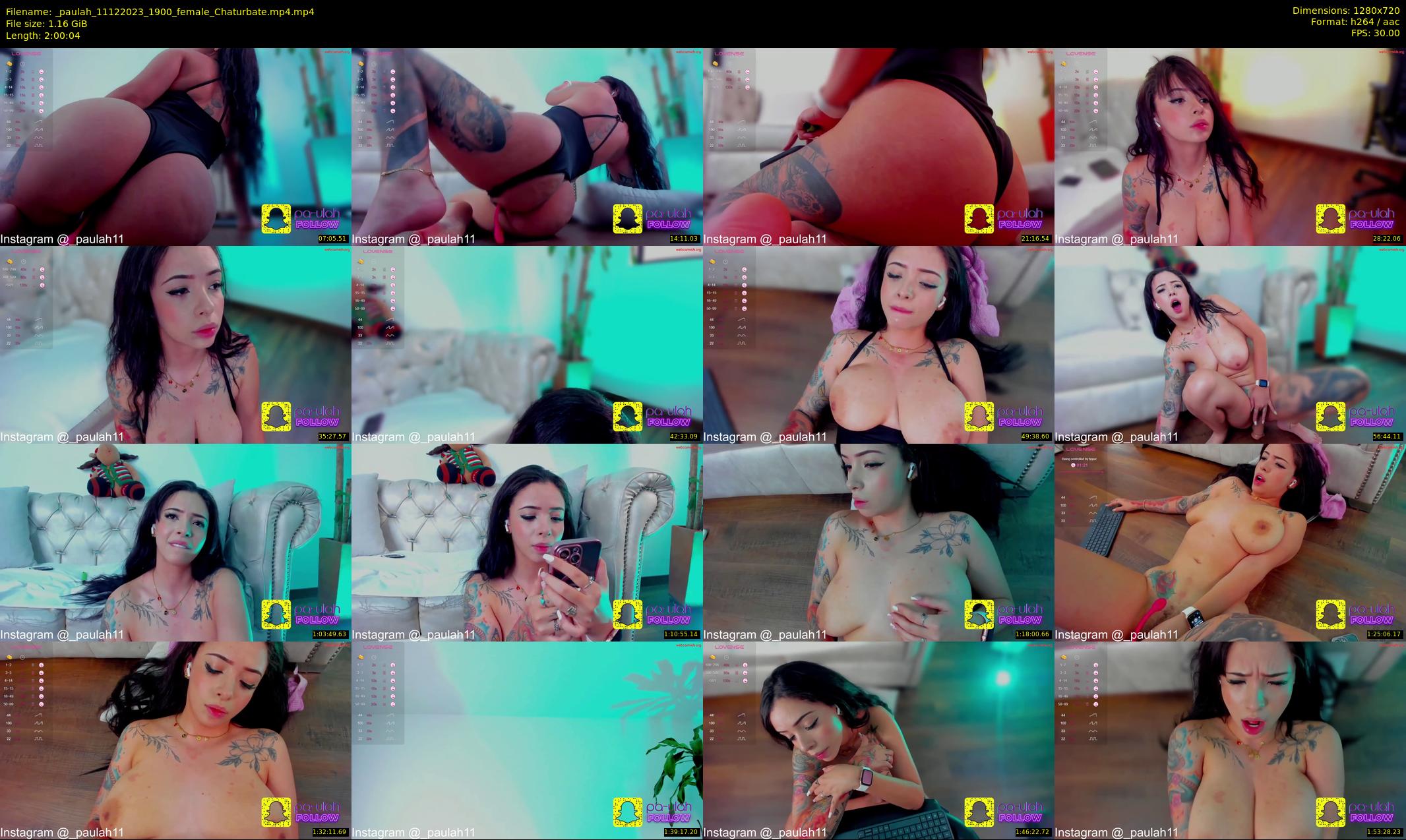 _paulah — 121 minute Chaturbate female cam show recording, 720p, Dec 11, 2023