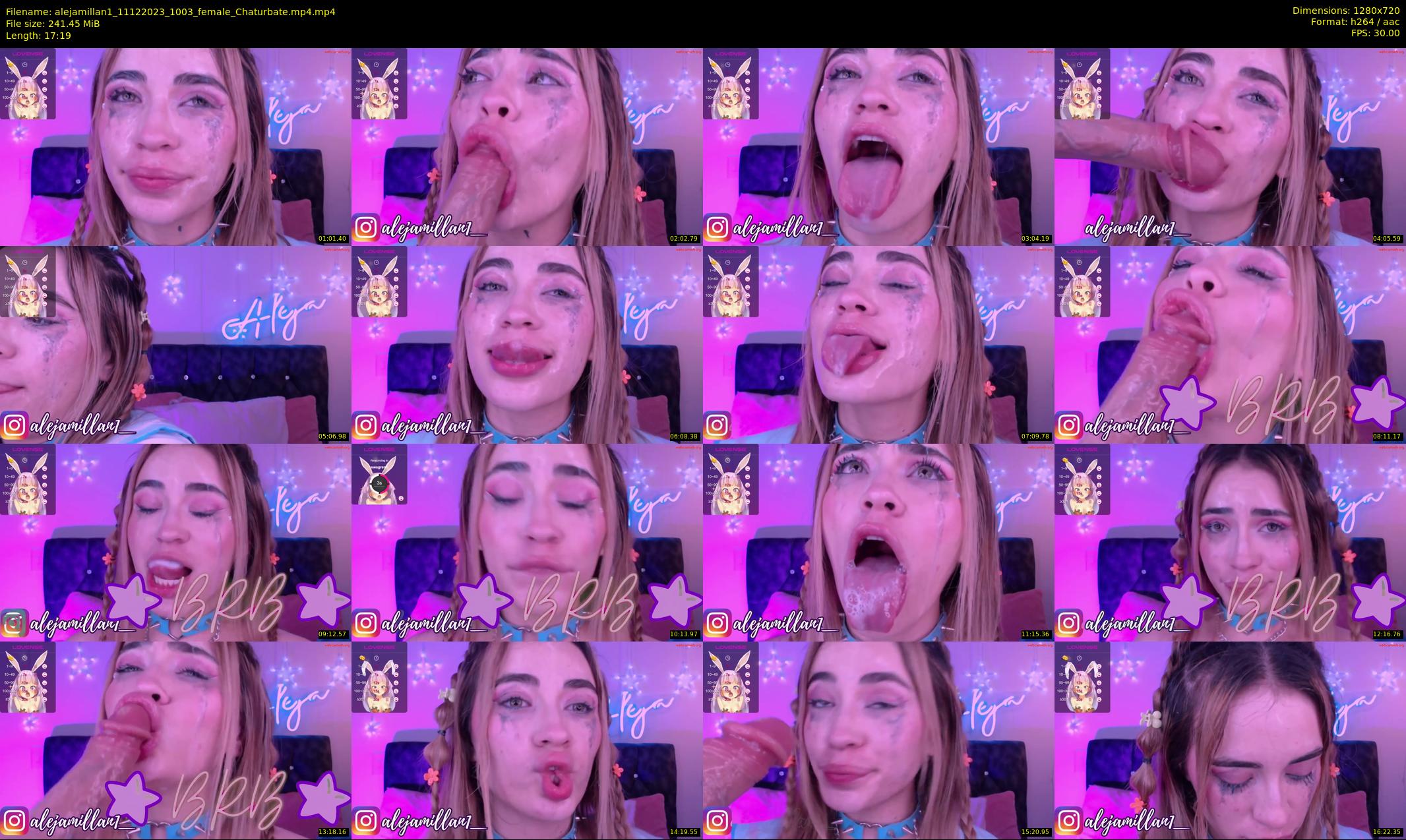 alejamillan1 — 18 minute Chaturbate female cam show recording, 720p, Dec 11, 2023