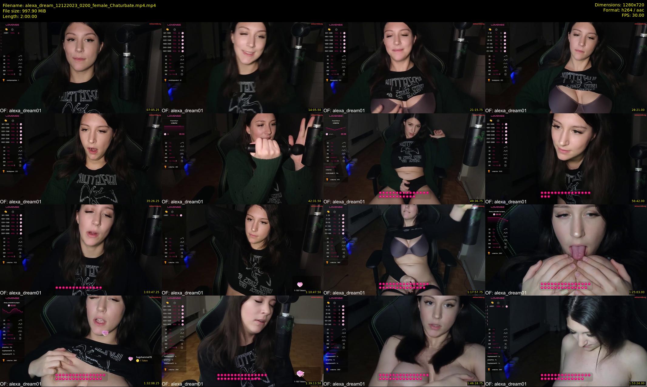 alexa_dream — 120 minute Chaturbate female cam show recording, 720p, Dec 12, 2023