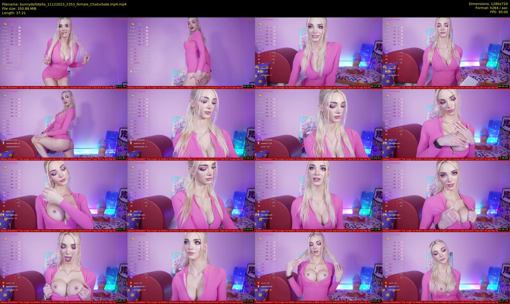 bunnydollstella — 38 minute Chaturbate female cam show recording, 720p, Dec 11, 2023