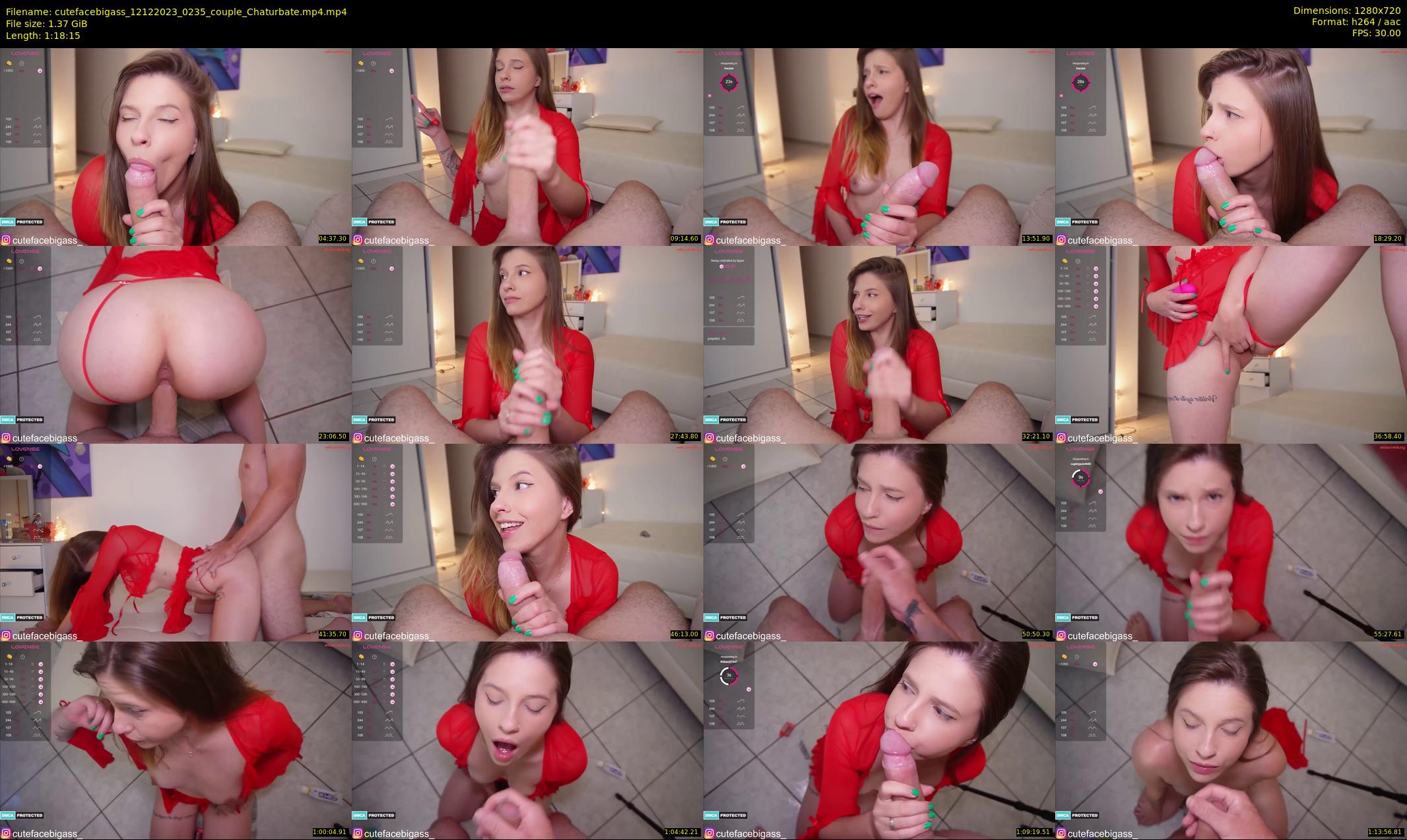 cutefacebigass — 79 minute Chaturbate couple cam show recording, 720p, Dec 12, 2023