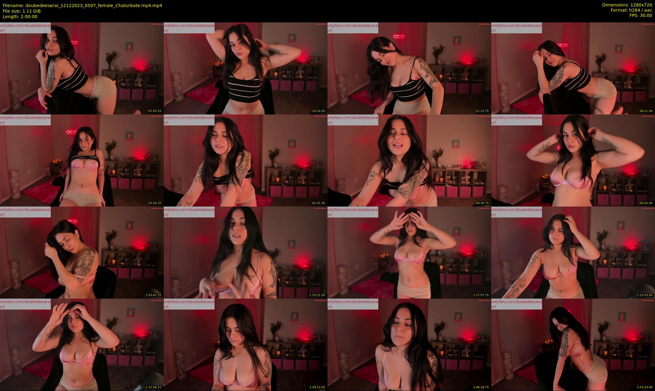 doubedeesarai — 120 minute Chaturbate female cam show recording, 720p, Dec 12, 2023