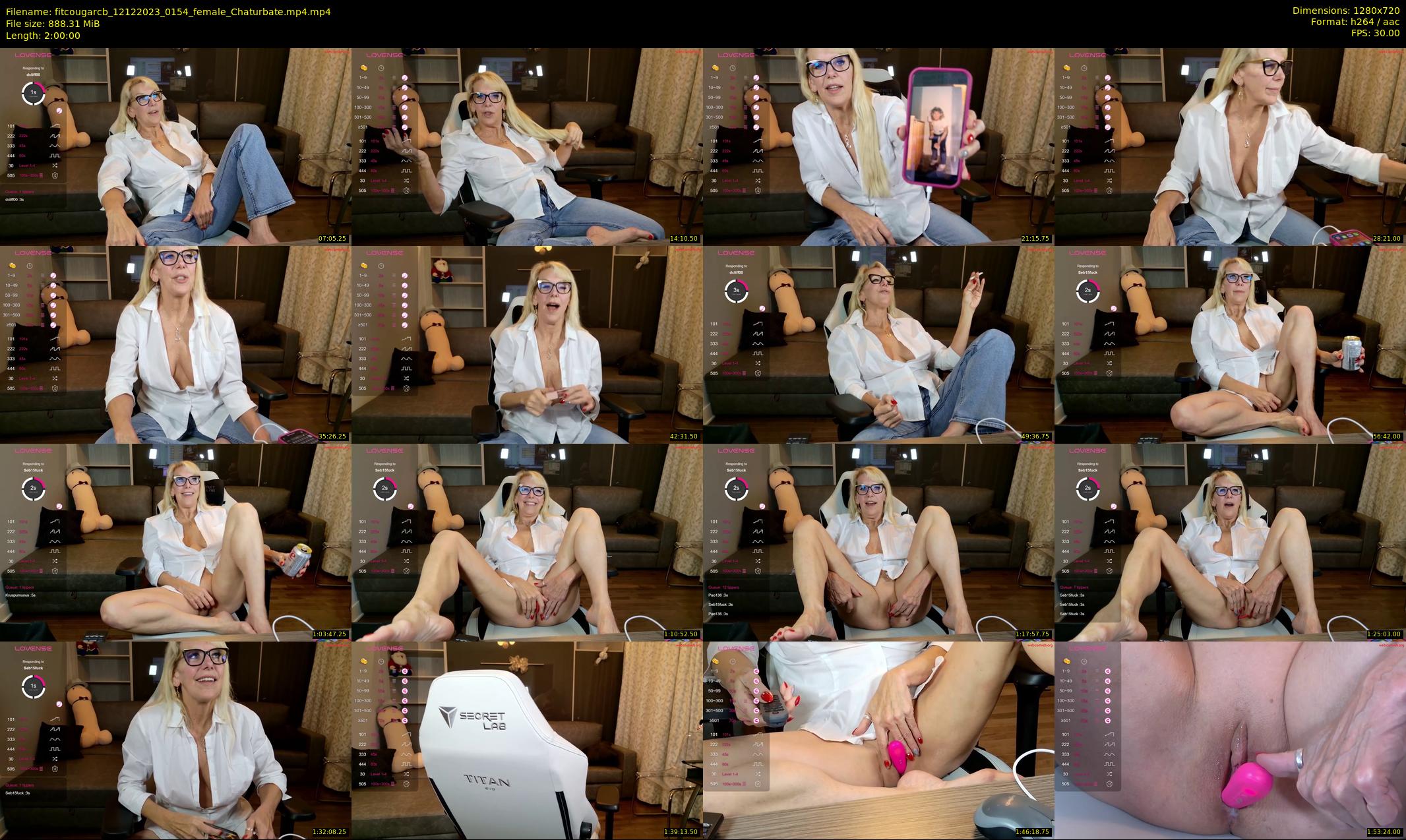 fitcougarcb — 120 minute Chaturbate female cam show recording, 720p, Dec 12, 2023