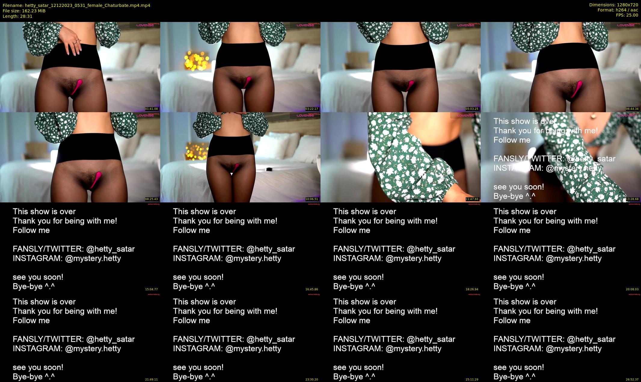 hetty_satar — 29 minute Chaturbate female cam show recording, 720p, Dec 12, 2023
