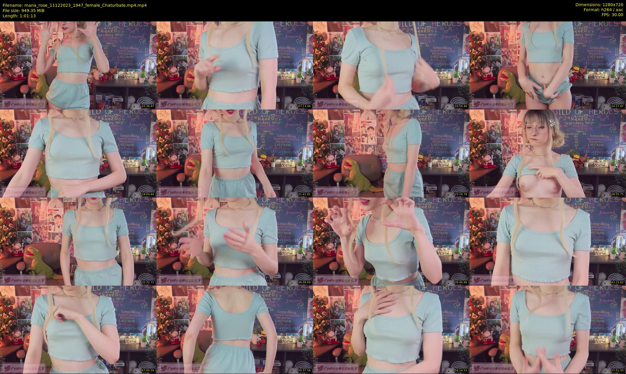 mana_rose — 62 minute Chaturbate female cam show recording, 720p, Dec 11, 2023