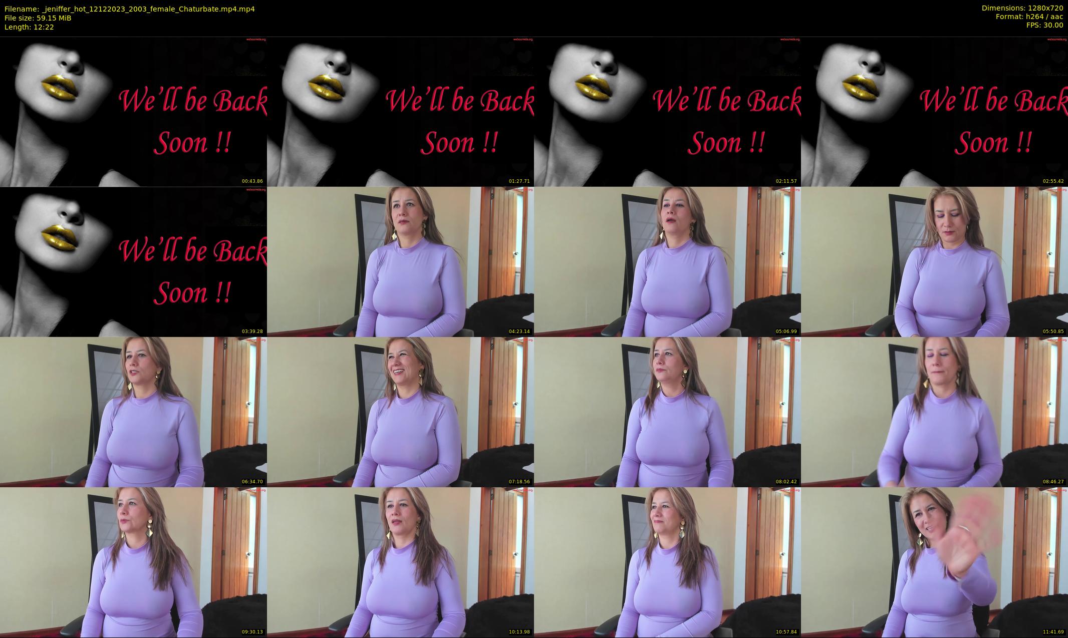 _jeniffer_hot — 13 minute Chaturbate female cam show recording, 720p, Dec 12, 2023