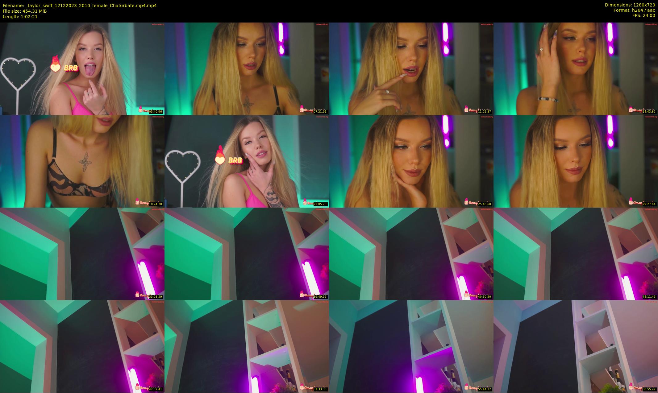 _taylor_swift — 63 minute Chaturbate female cam show recording, 720p, Dec 12, 2023