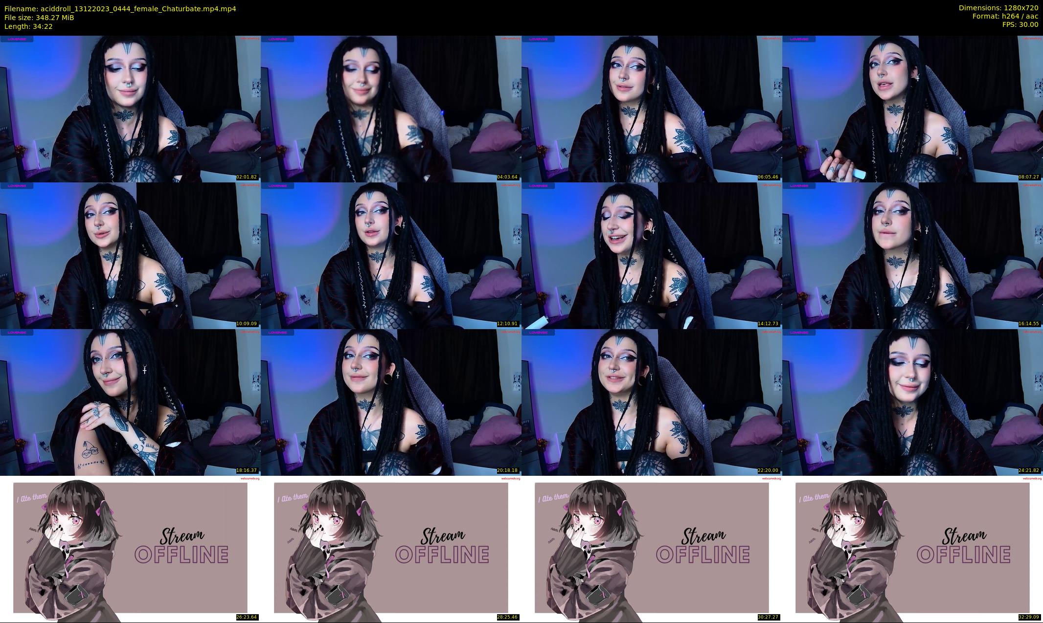 aciddroll — 35 minute Chaturbate female cam show recording, 720p, Dec 13, 2023