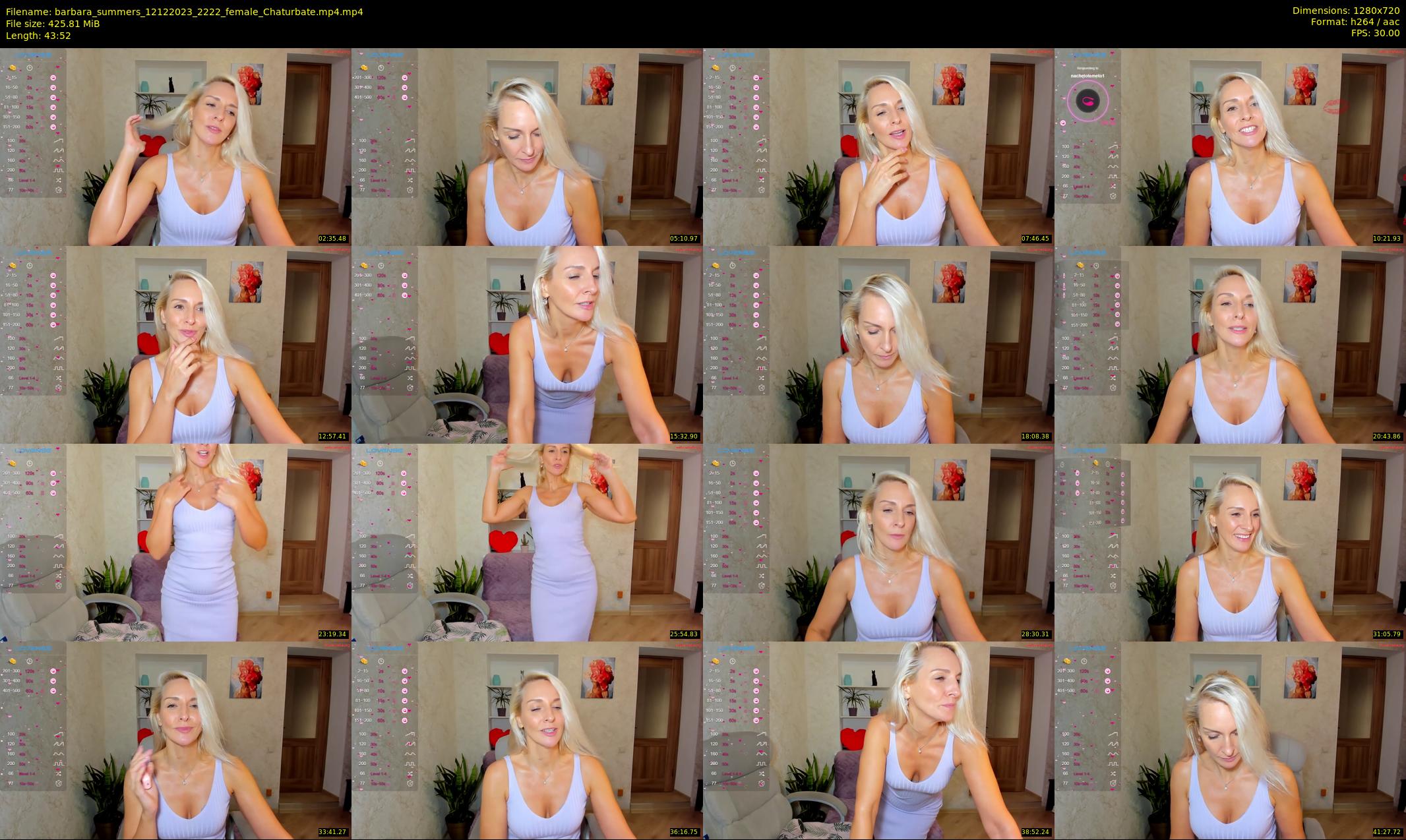 barbara_summers — 44 minute Chaturbate female cam show recording, 720p, Dec 12, 2023