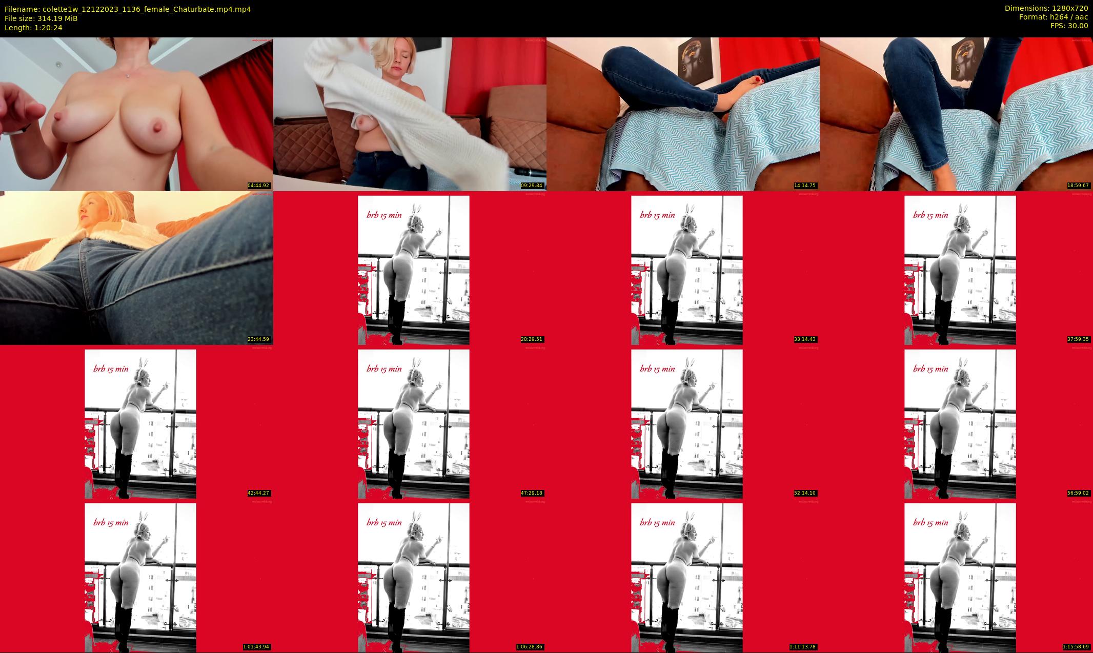 colette1w — 81 minute Chaturbate female cam show recording, 720p, Dec 12, 2023