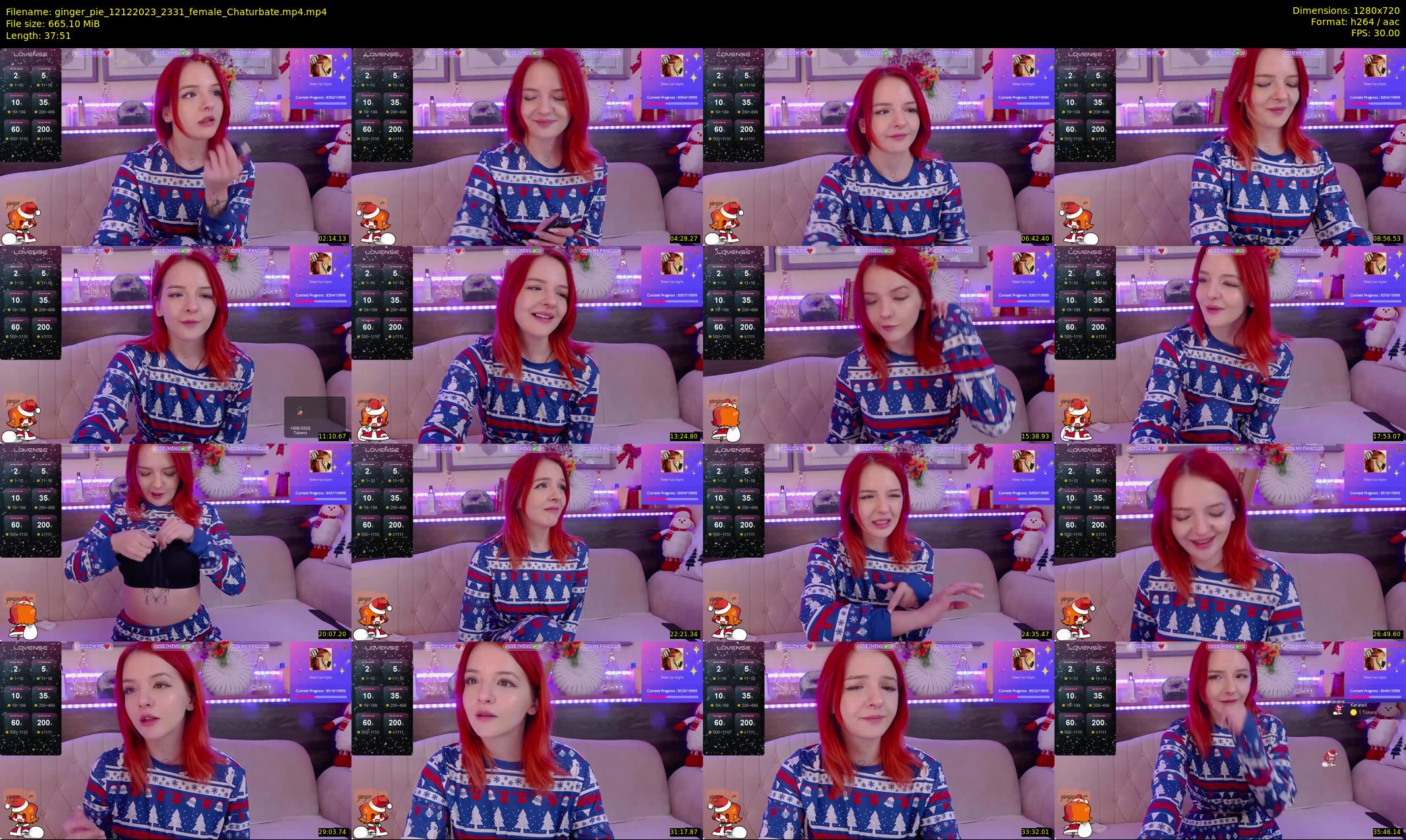 ginger_pie — 38 minute Chaturbate female cam show recording, 720p, Dec 12, 2023