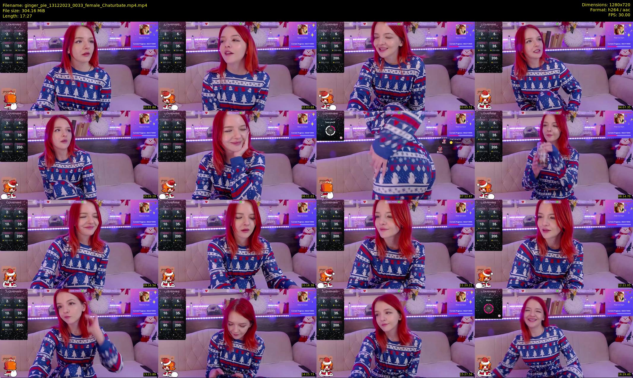 ginger_pie — 18 minute Chaturbate female cam show recording, 720p, Dec 13, 2023