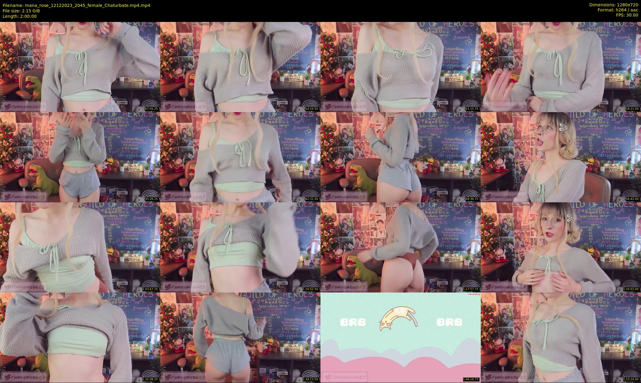 mana_rose — 120 minute Chaturbate female cam show recording, 720p, Dec 12, 2023